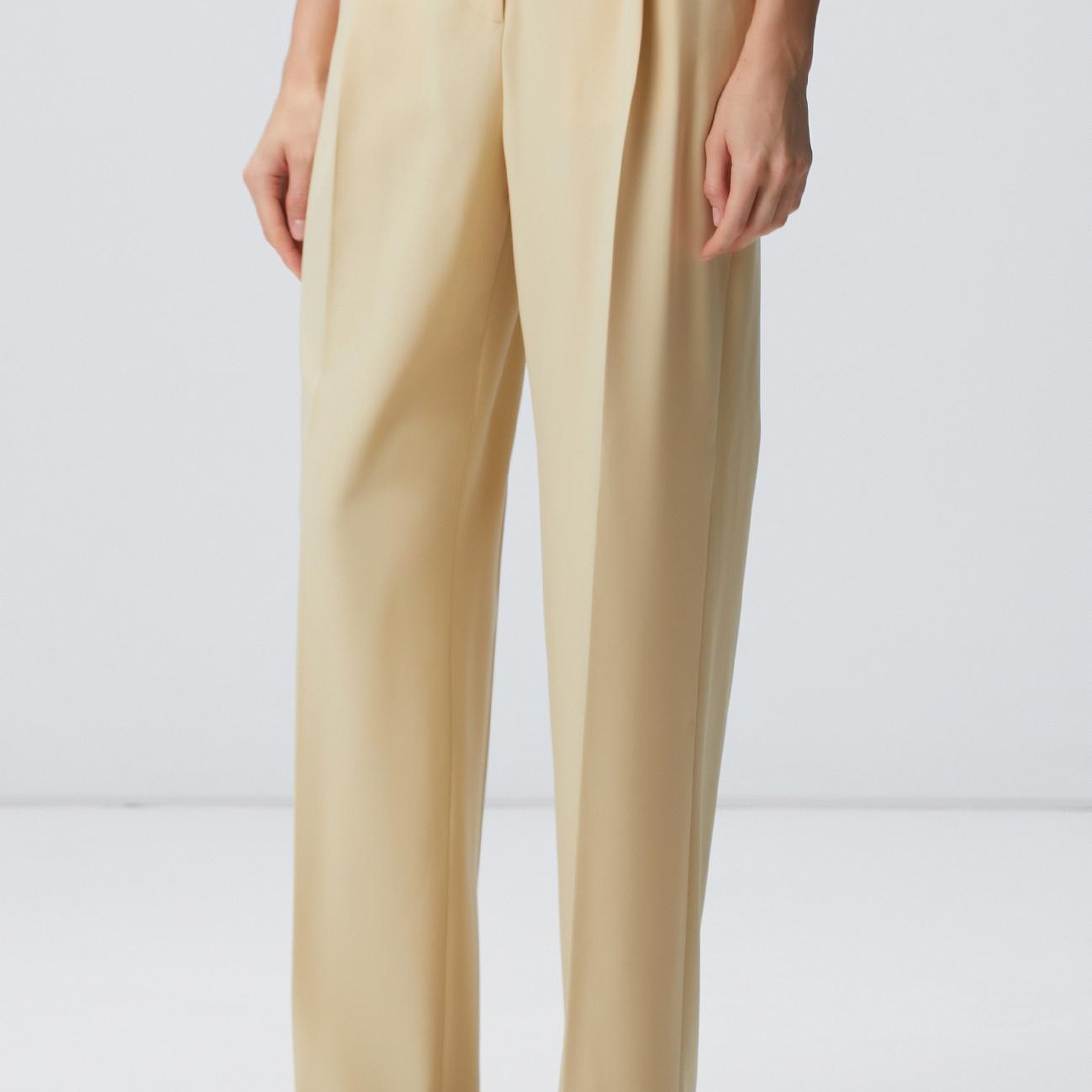 Network Kadın Sarı Yün Karışımlı Pantolon