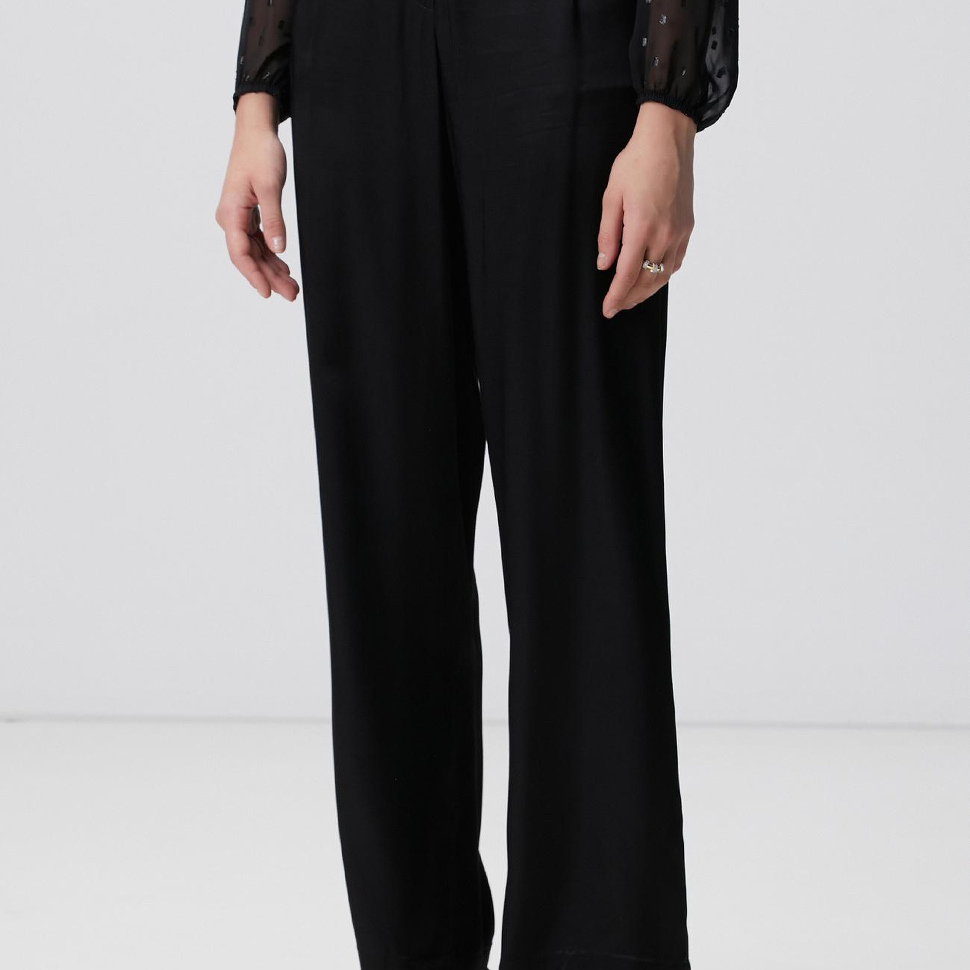 Network Kadın Siyah Pantolon