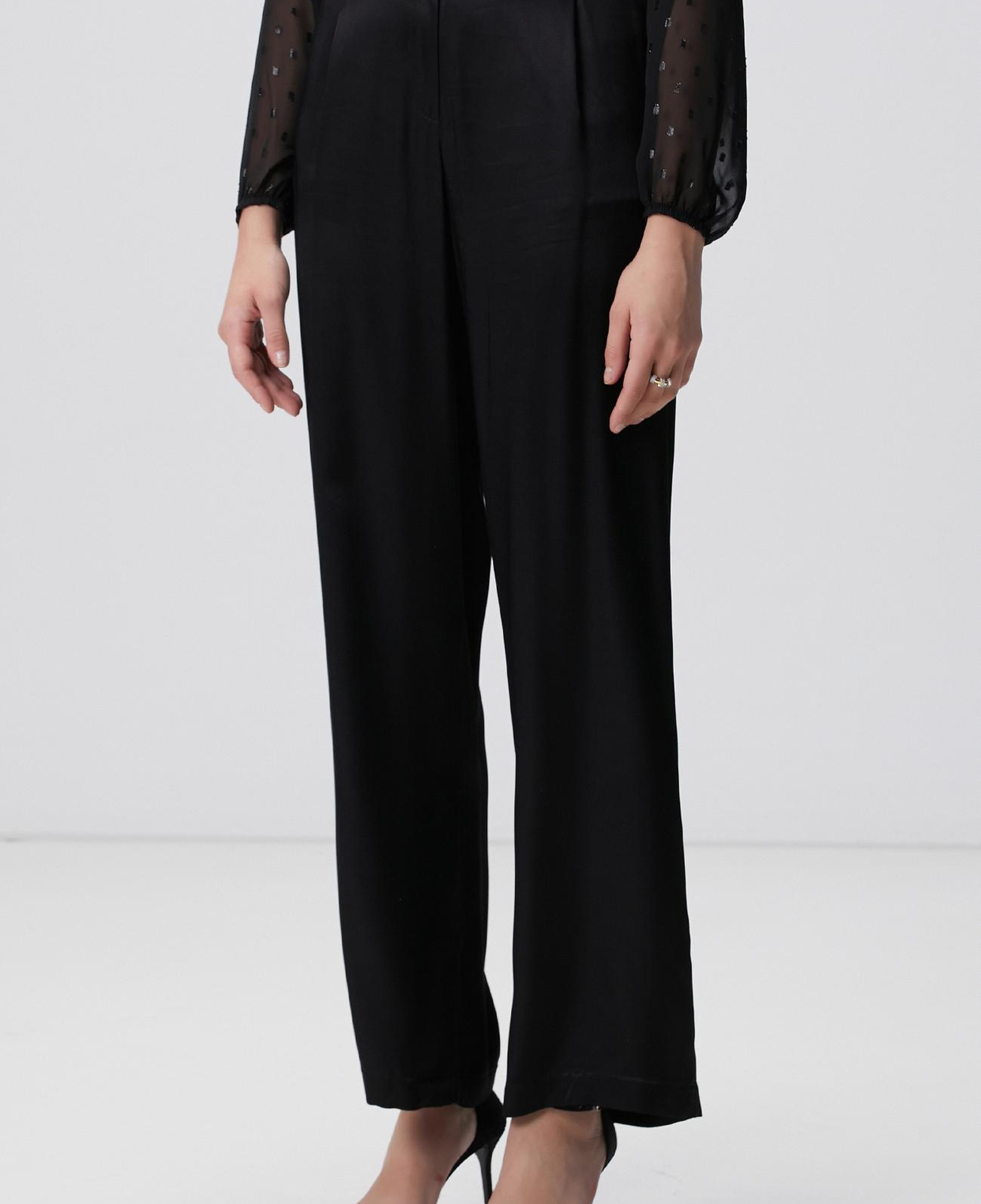 Network Kadın Siyah Pantolon