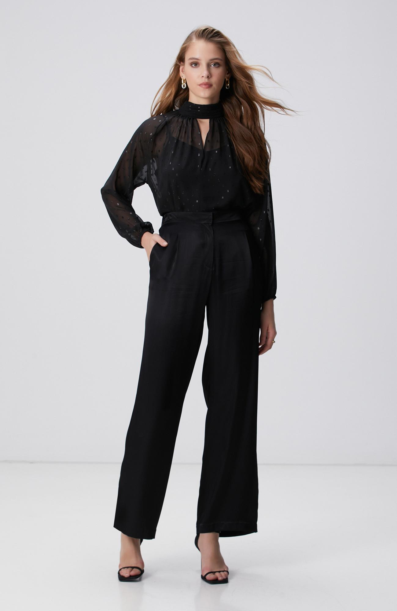 Network Kadın Siyah Pantolon