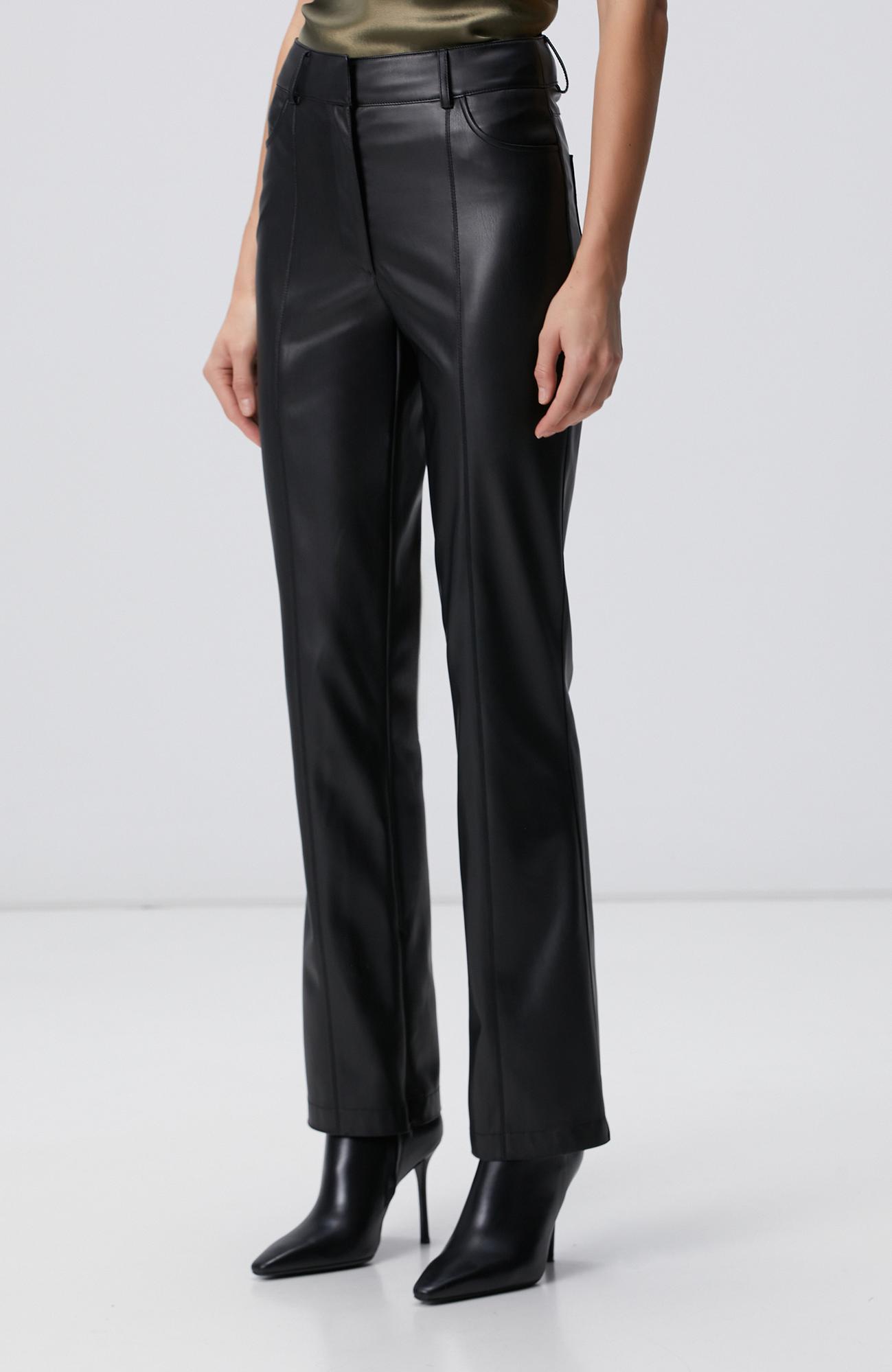 Network Kadın Siyah Vegan Deri Pantolon