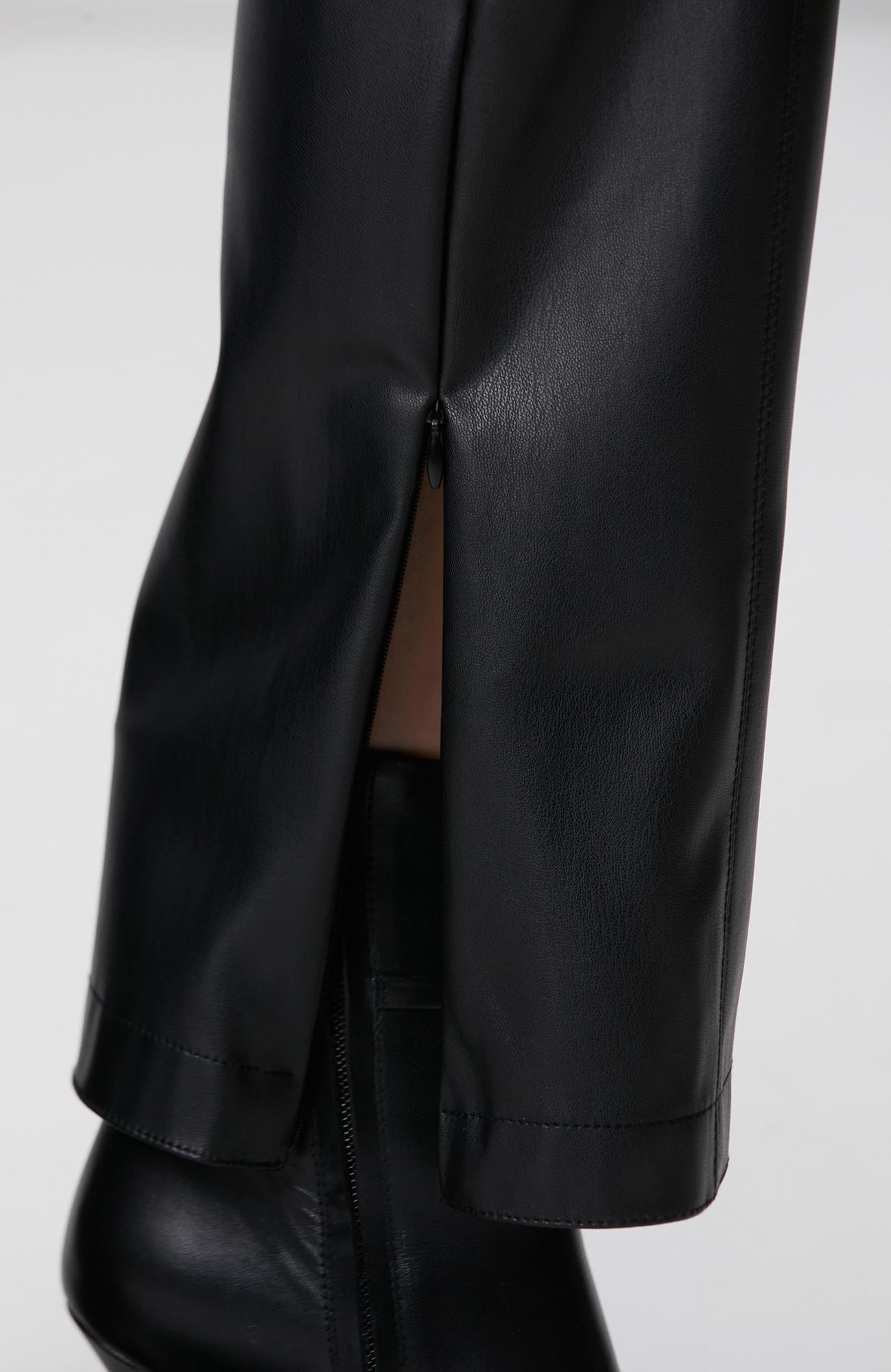 Network Kadın Siyah Vegan Deri Pantolon