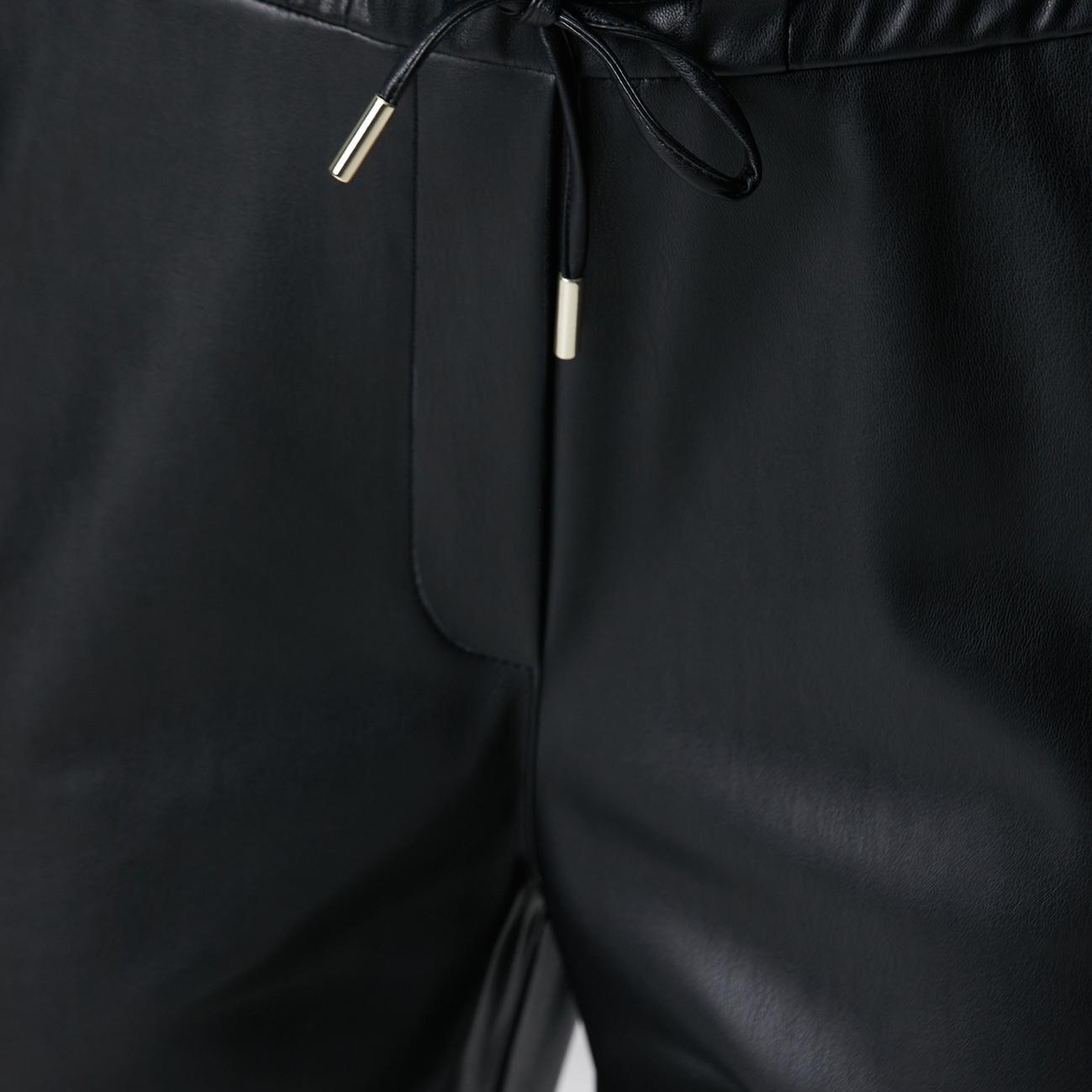 Network Kadın Siyah Vegan Deri Pantolon