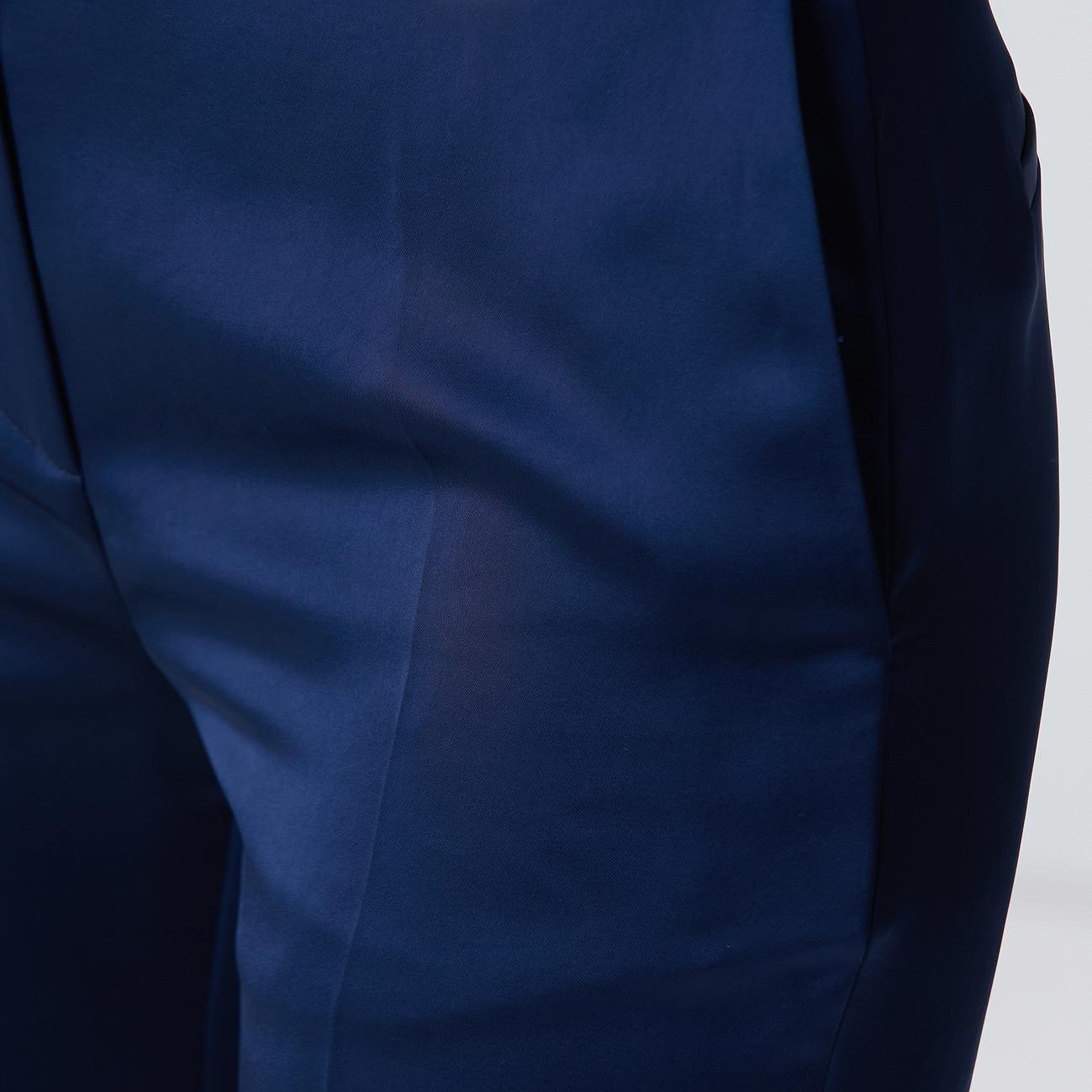 Network Kadın Gece Mavisi Saten Pantolon