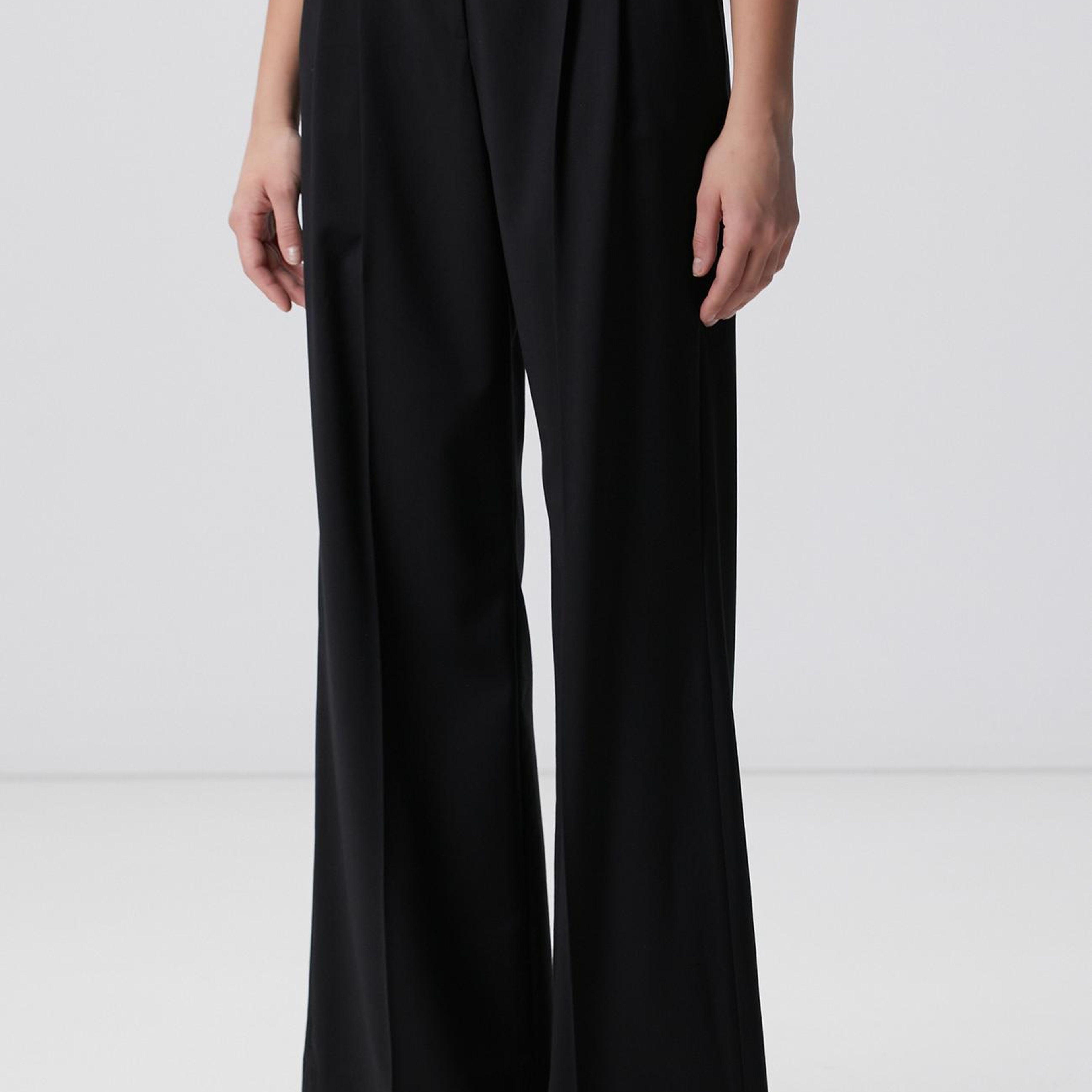 Network Kadın Siyah Yün Pantolon