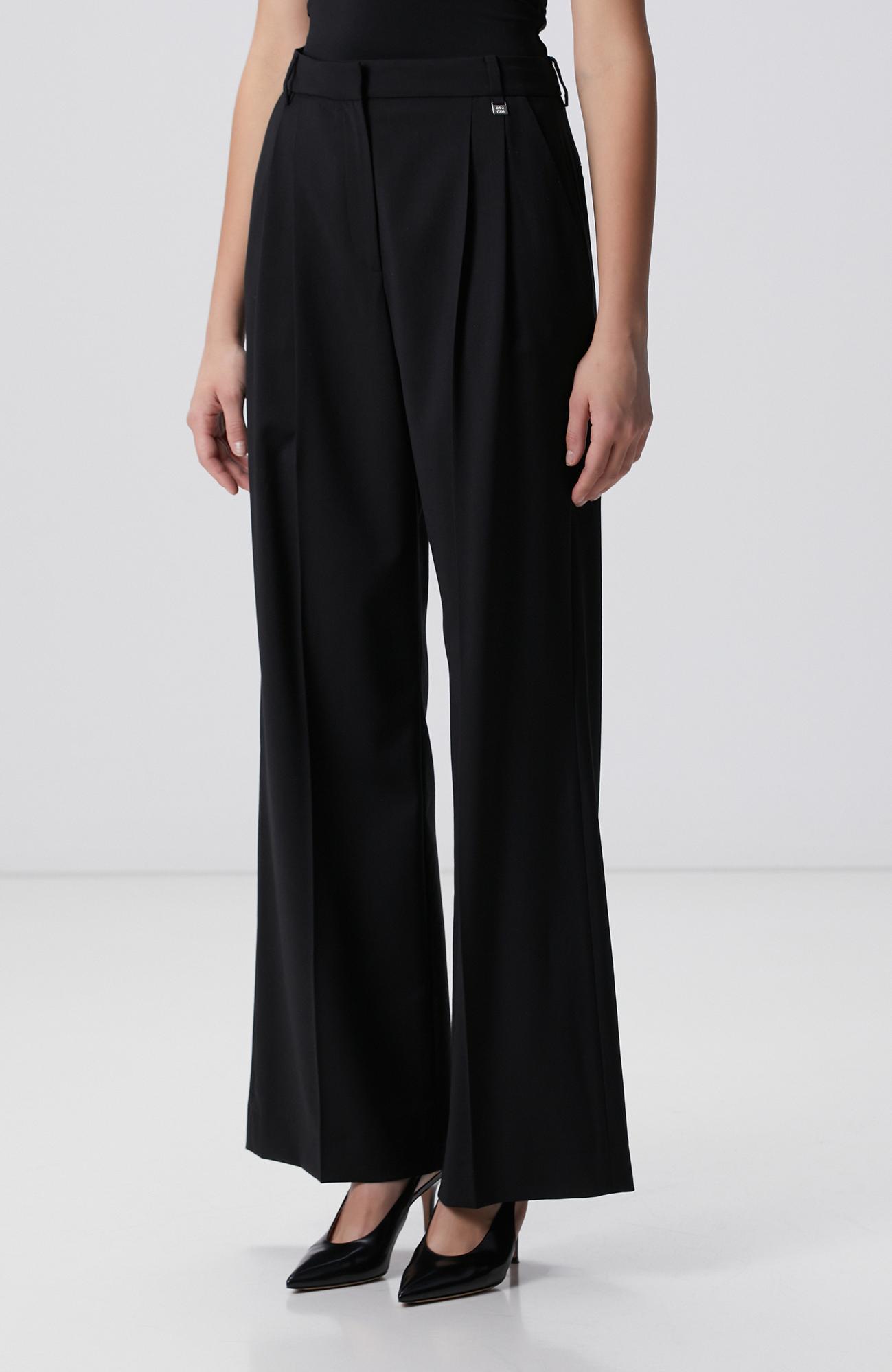 Network Kadın Siyah Yün Pantolon