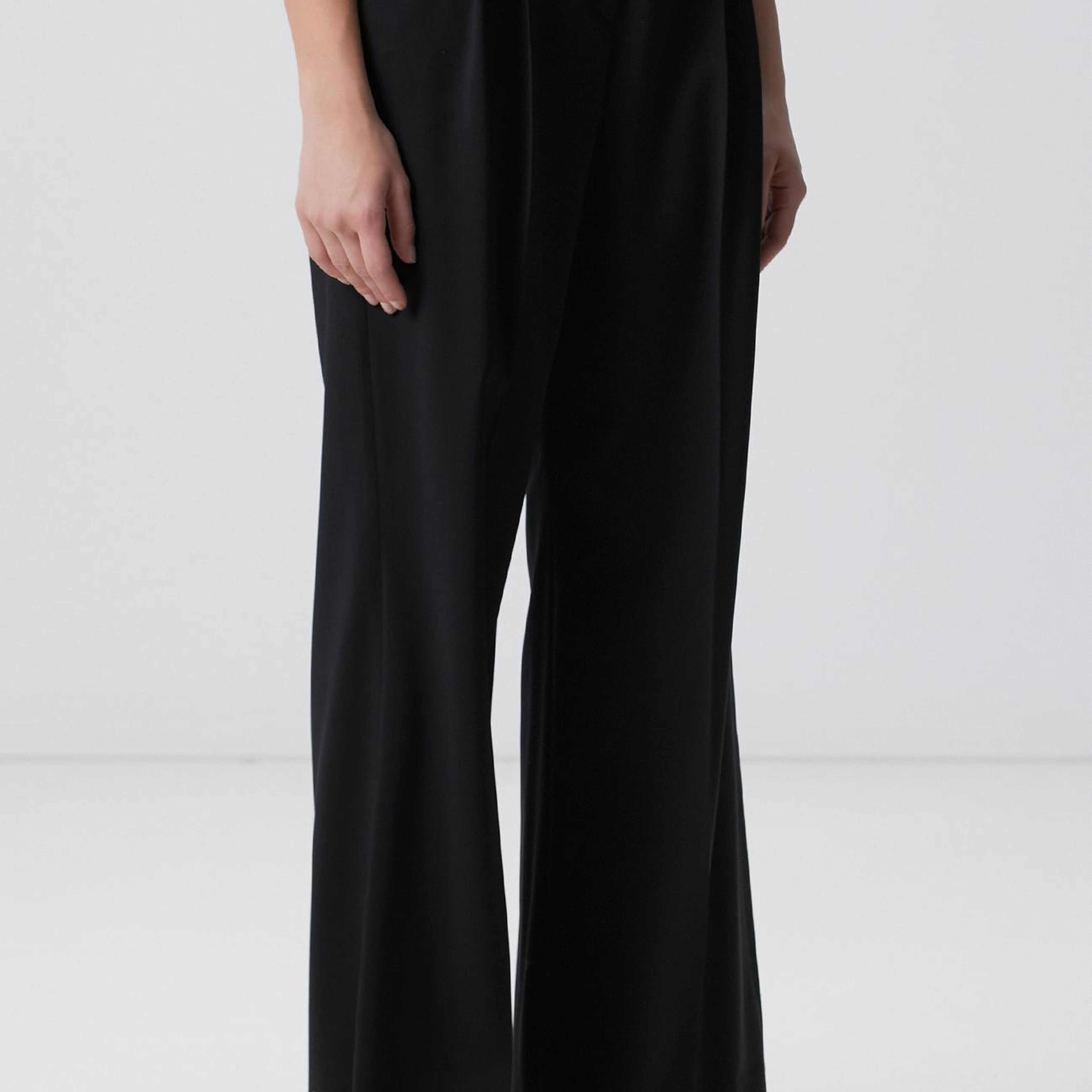 Network Kadın Siyah Yün Pantolon