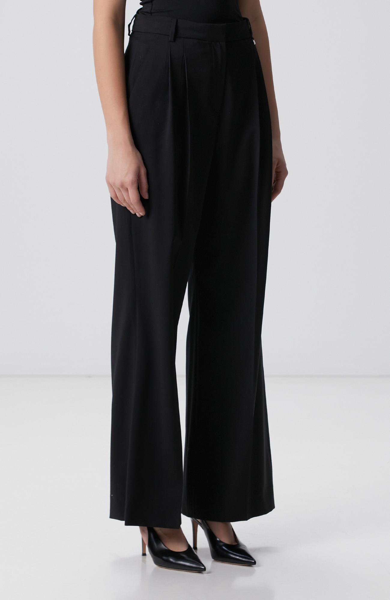 Network Kadın Siyah Yün Pantolon