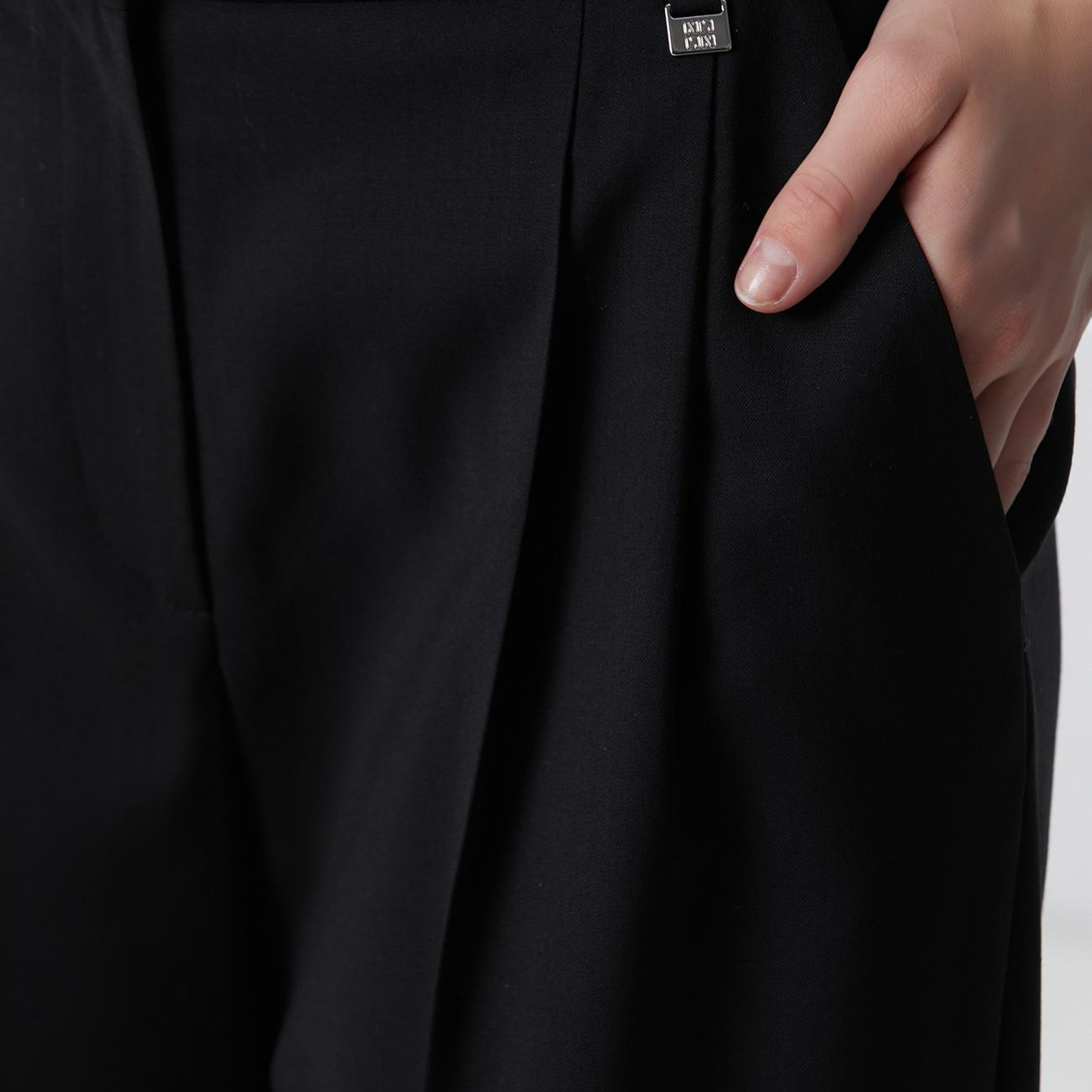 Network Kadın Siyah Yün Pantolon