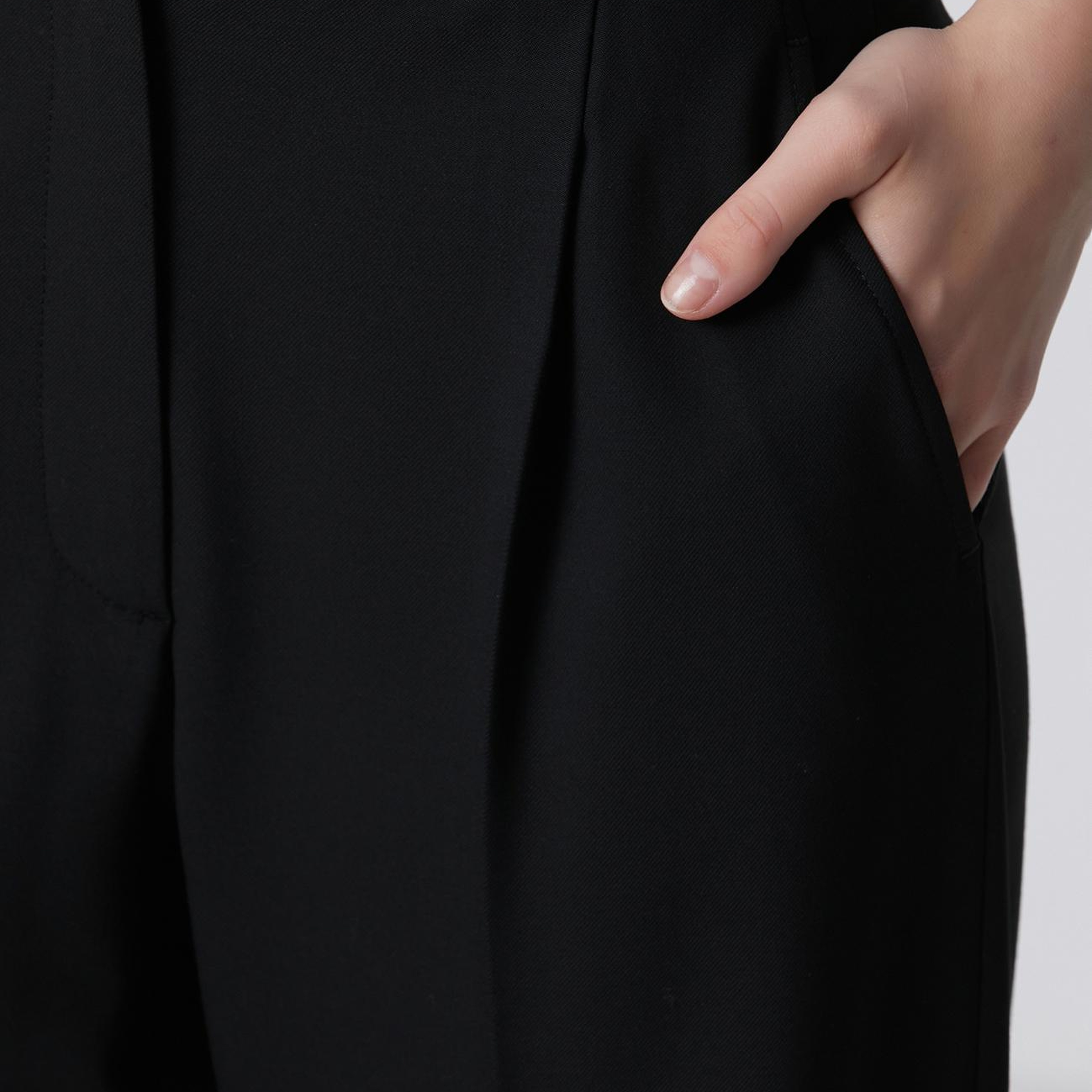 Network Kadın Siyah Pileli Yüksek Bel Pantolon