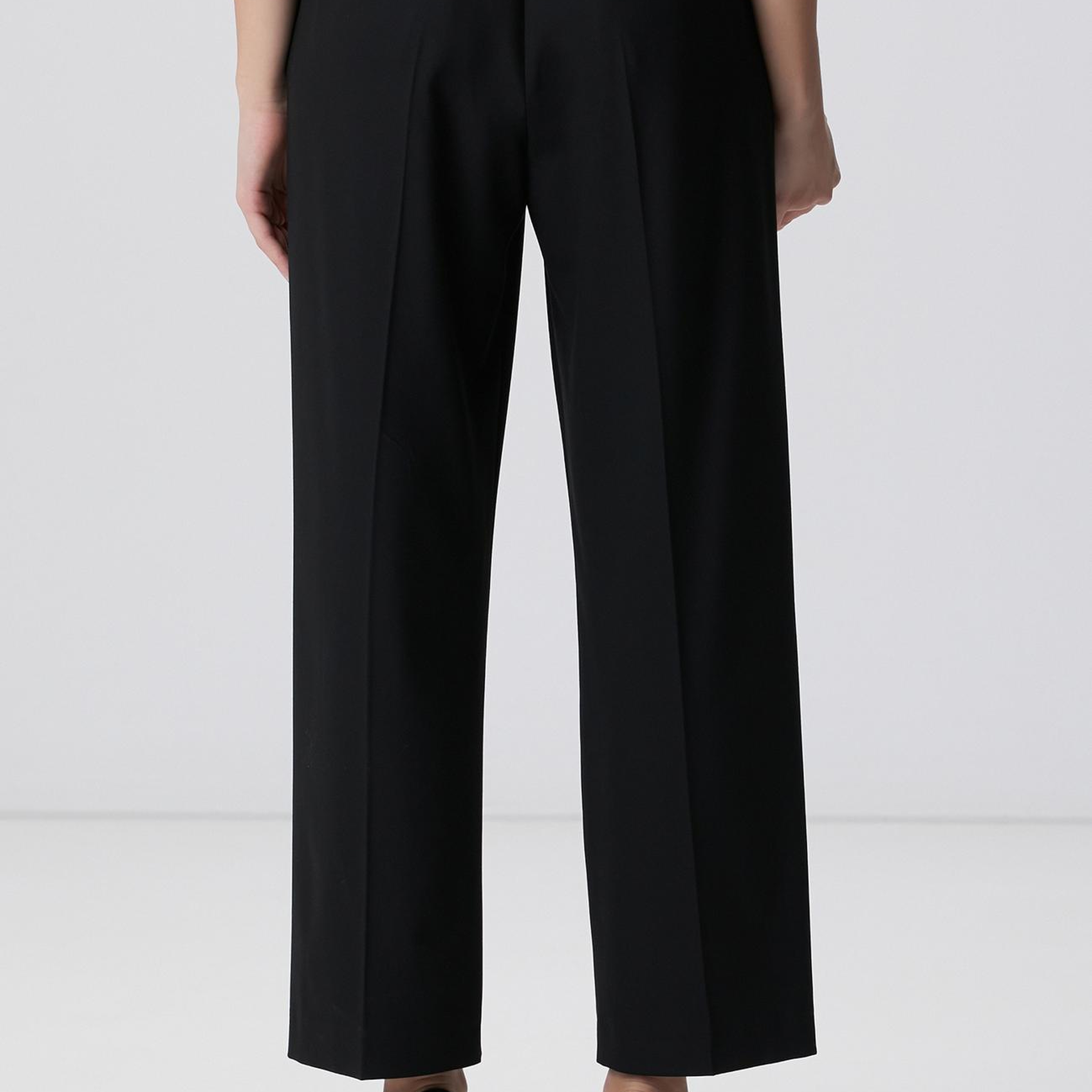 Network Kadın Siyah Pileli Yüksek Bel Pantolon