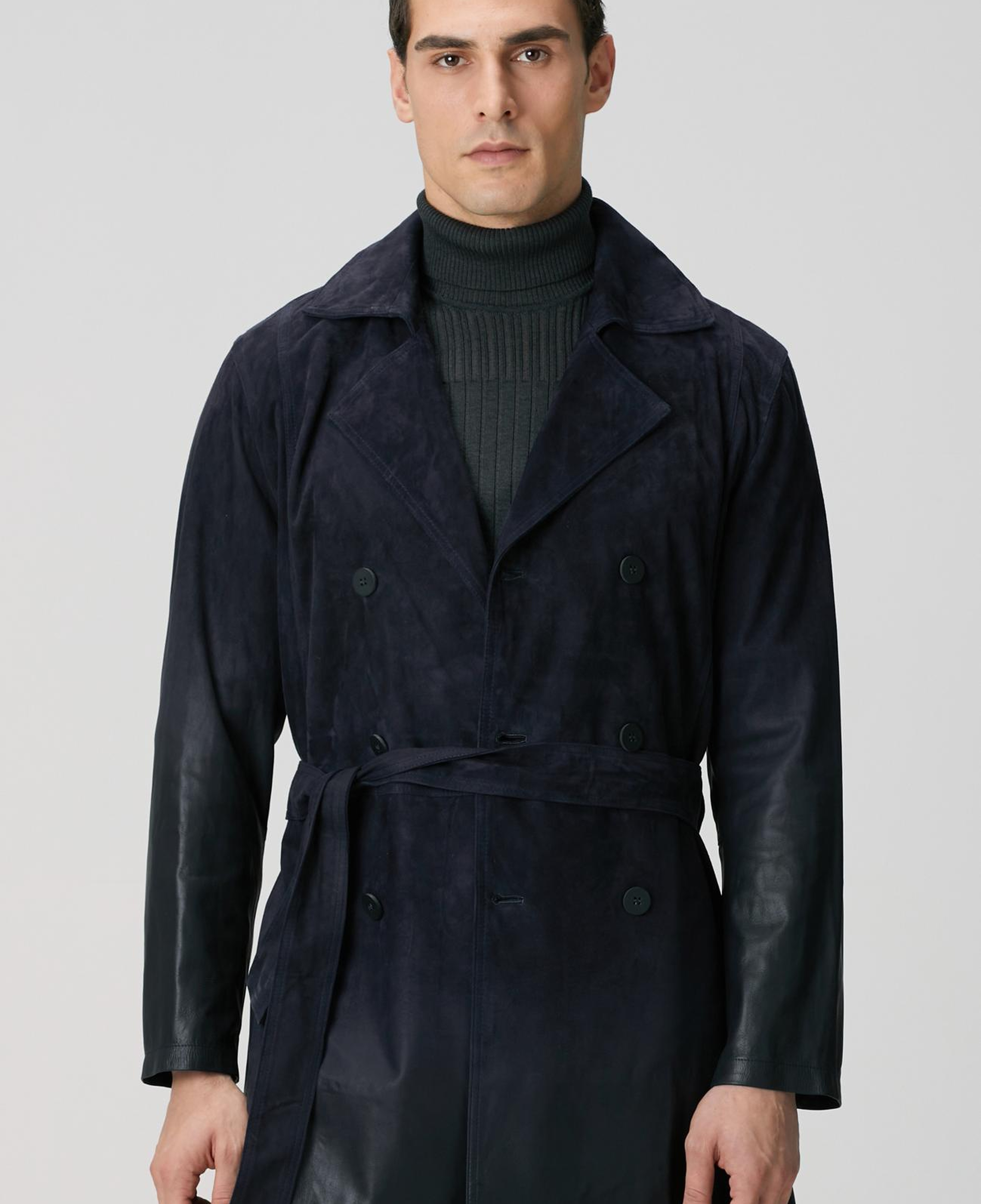 Network Erkek Limited Lacivert Degrade Süet Pardesü