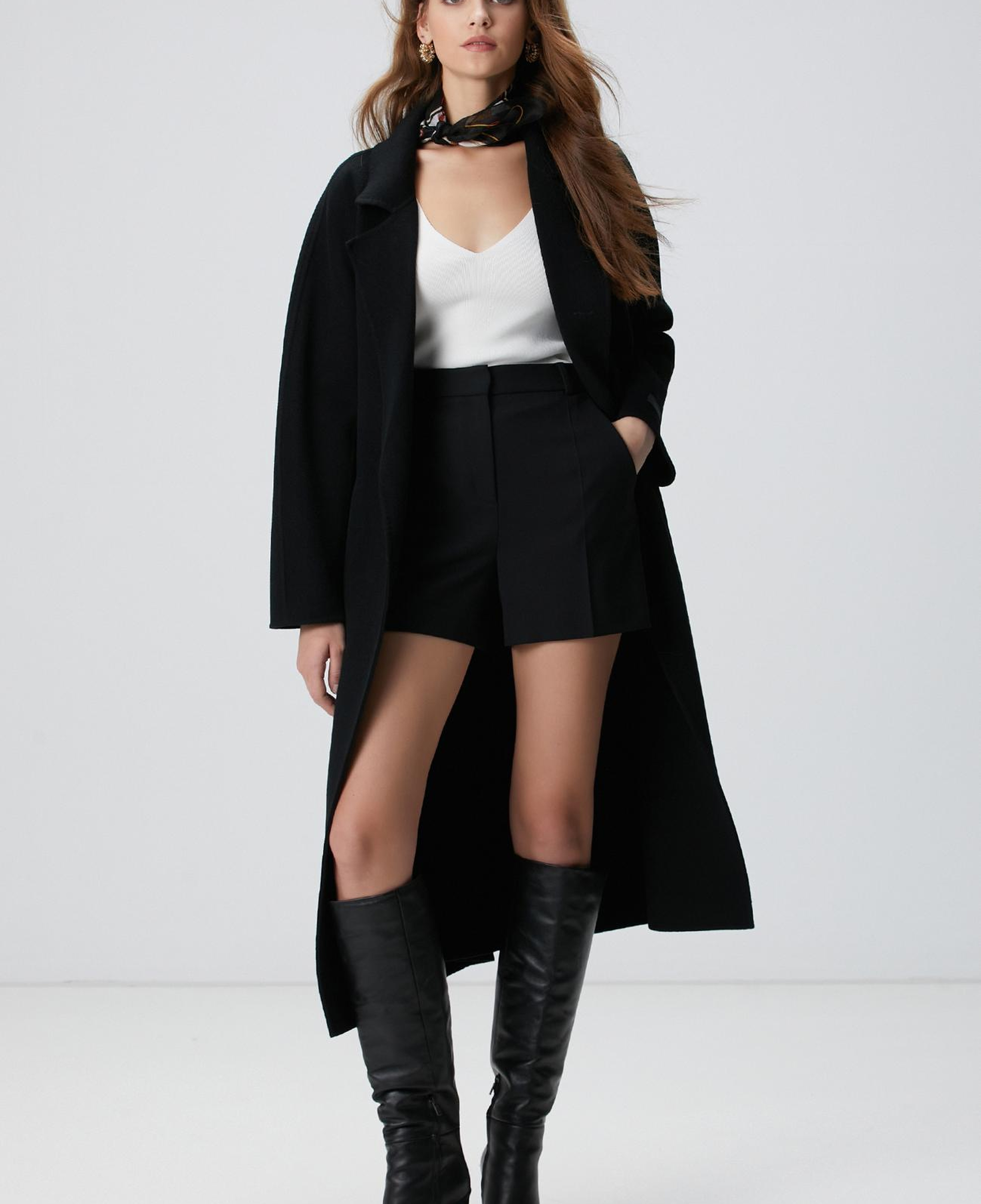 Network Kadın Kırık Beyaz V Yaka Basic Kazak