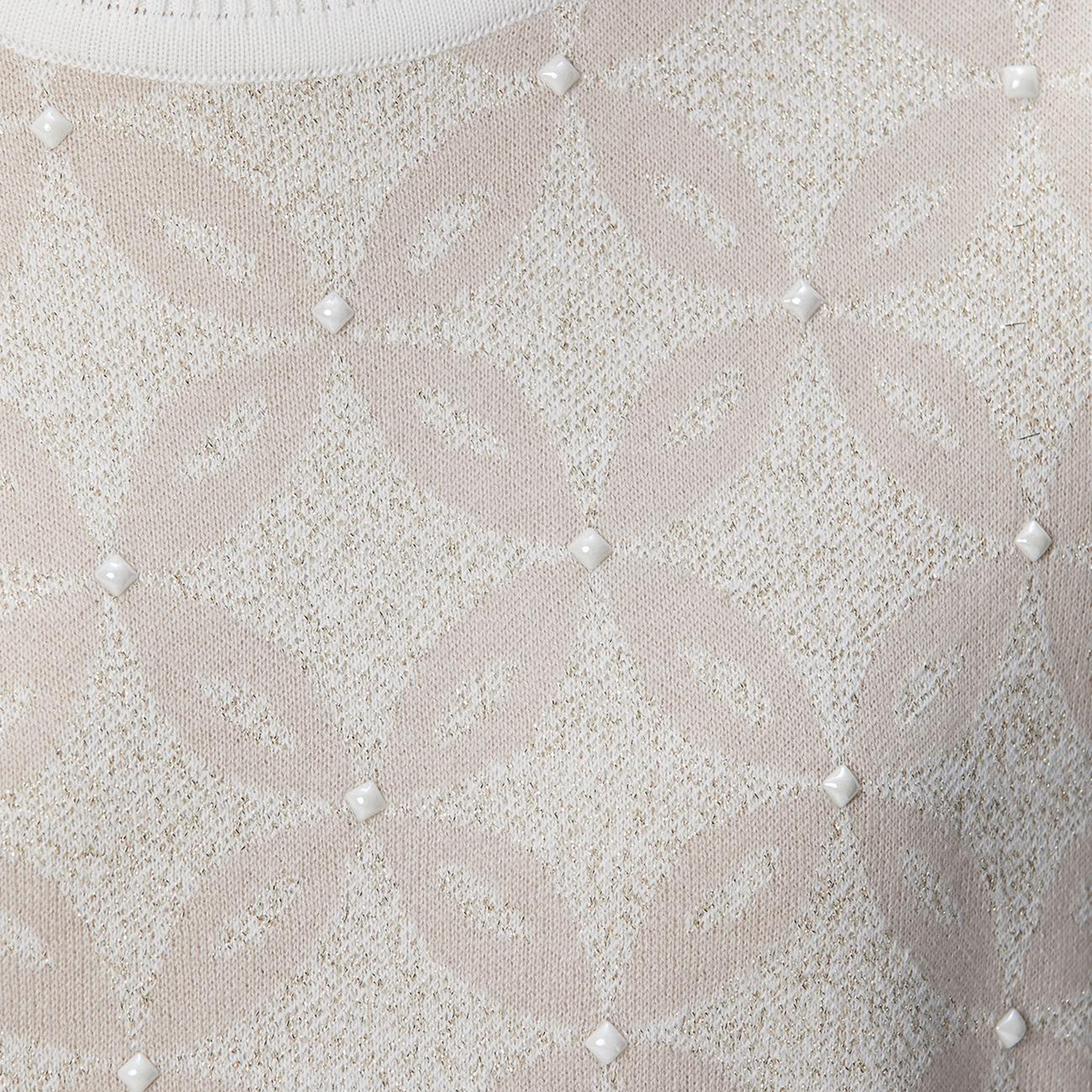 Network Kadın Kırık Beyaz Simli Triko Kazak