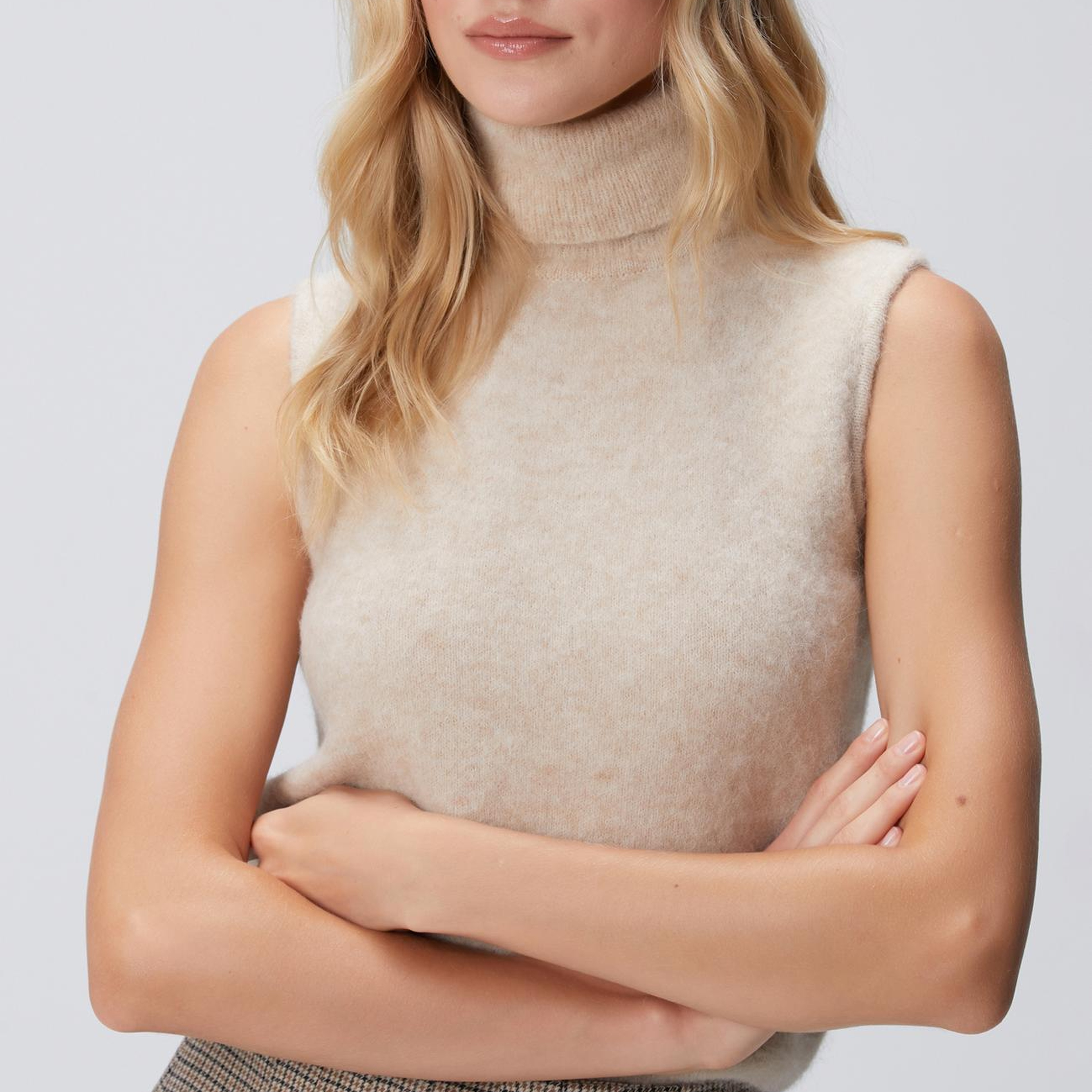 Network Kadın Limited Bej Melanj Alpaka Karışımlı Triko Kazak