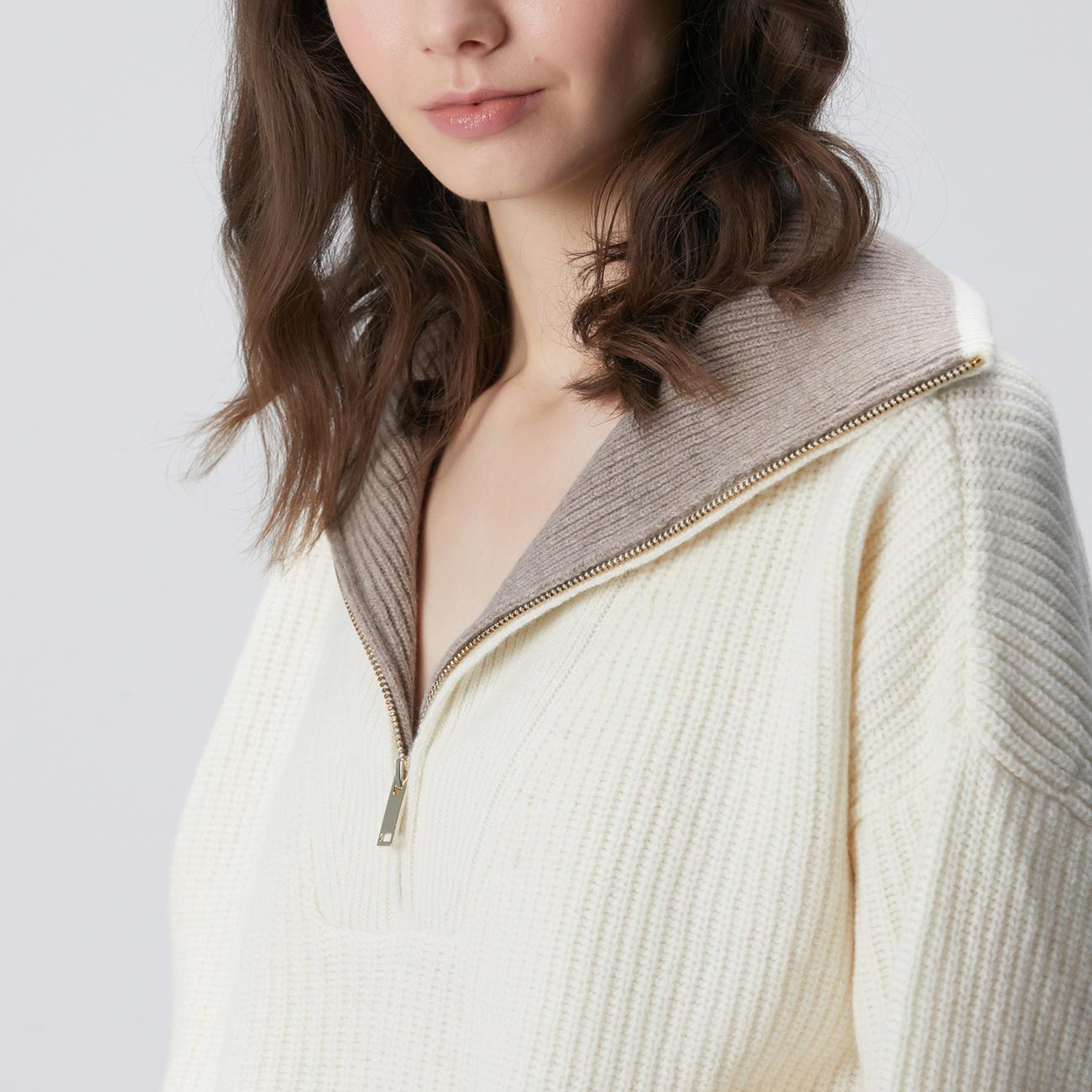 Network Kadın Limited Kırık Beyaz Yün Kazak