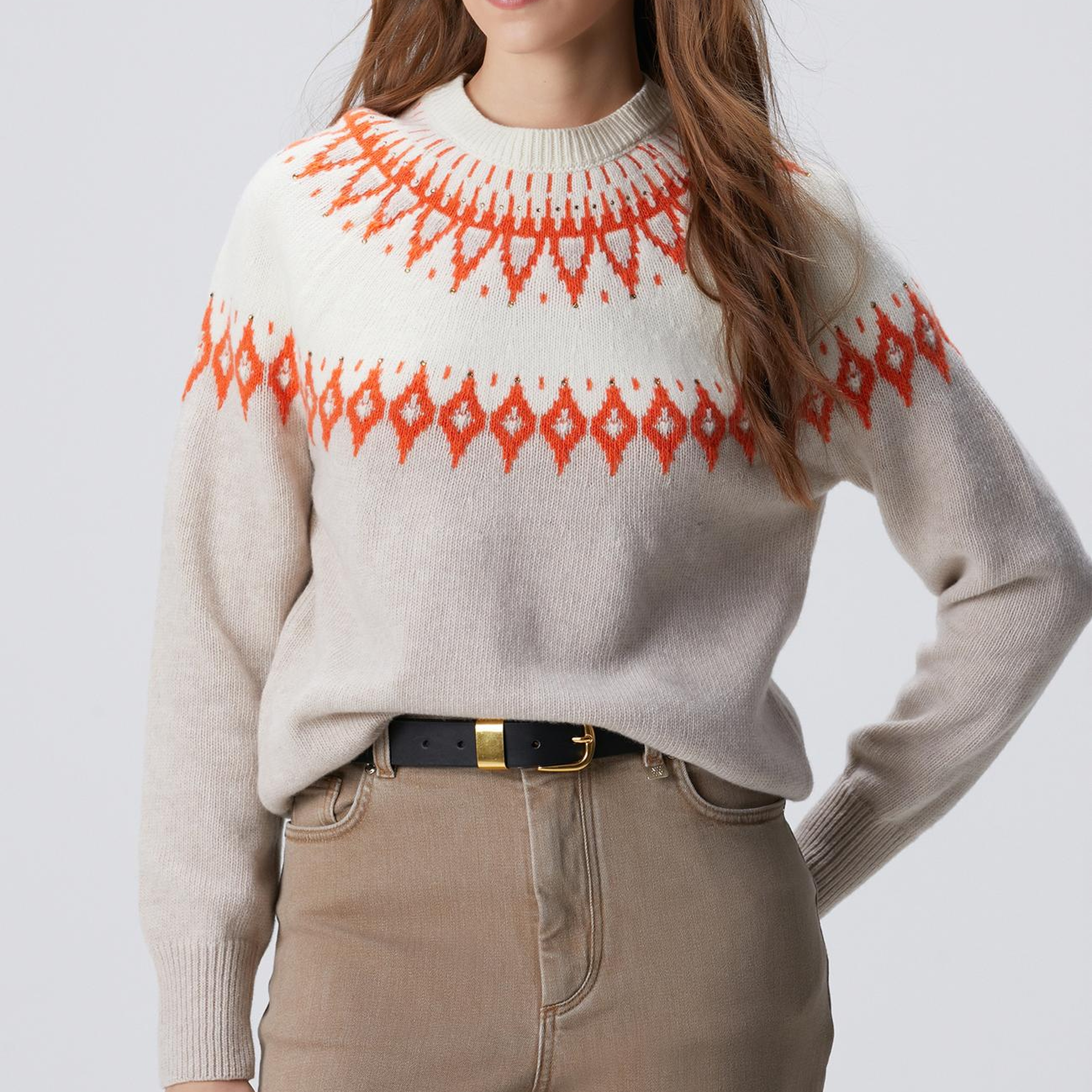 Network Kadın Kırık Beyaz Kazak