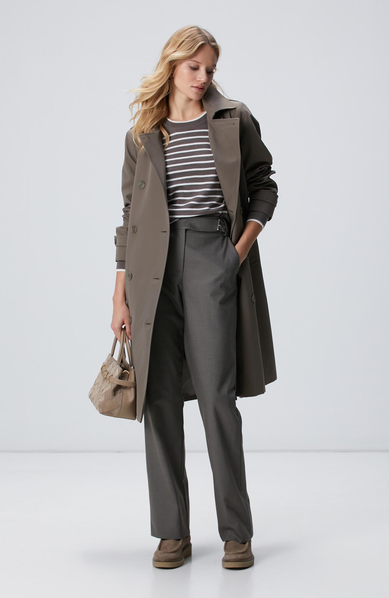 Network Kadın Vizon Kırık Beyaz Çizgili Yün Kazak