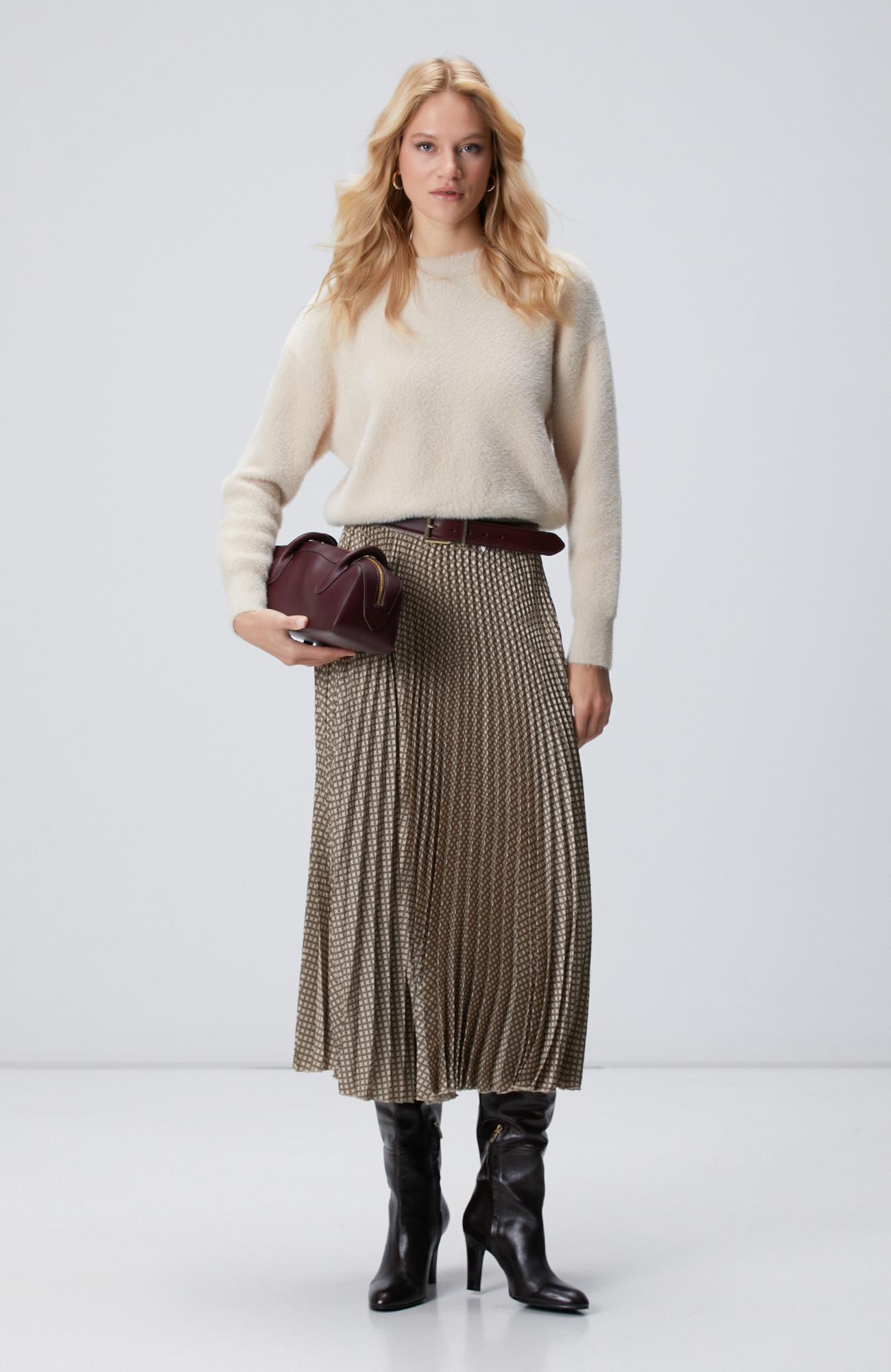 Network Kadın Bej Triko Kazak