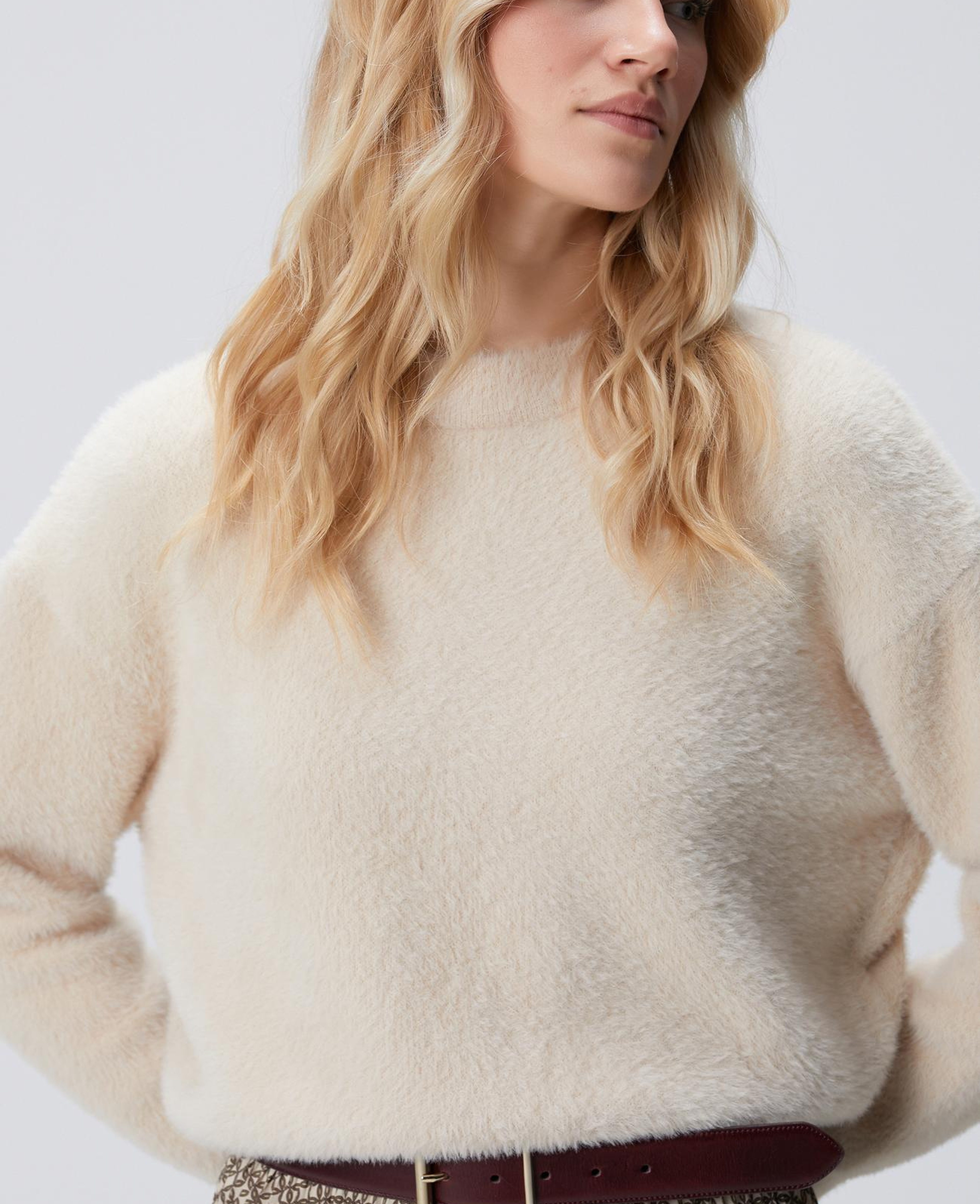 Network Kadın Bej Triko Kazak