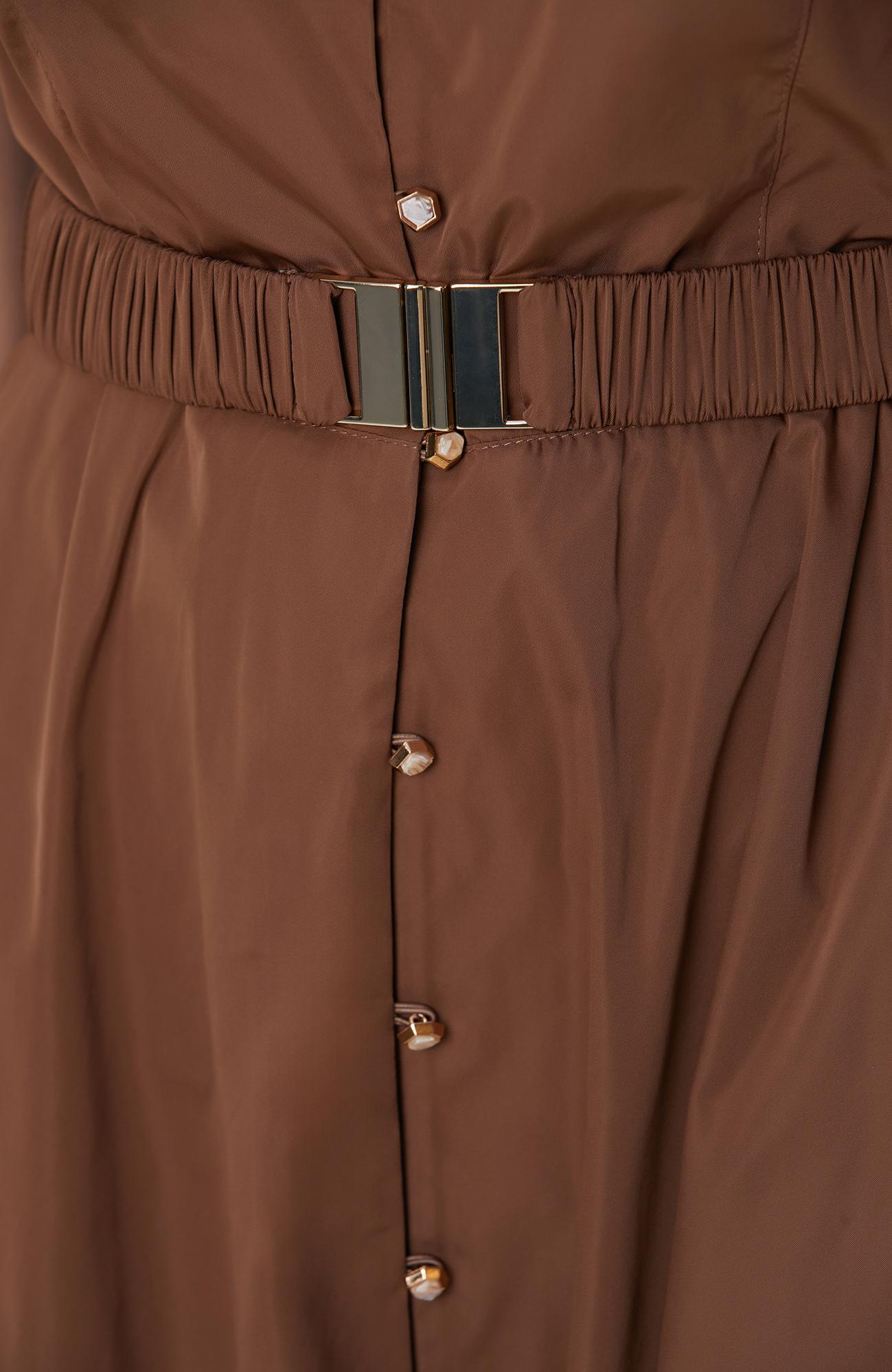 Network Kadın Tarçın Midi Tafta Elbise