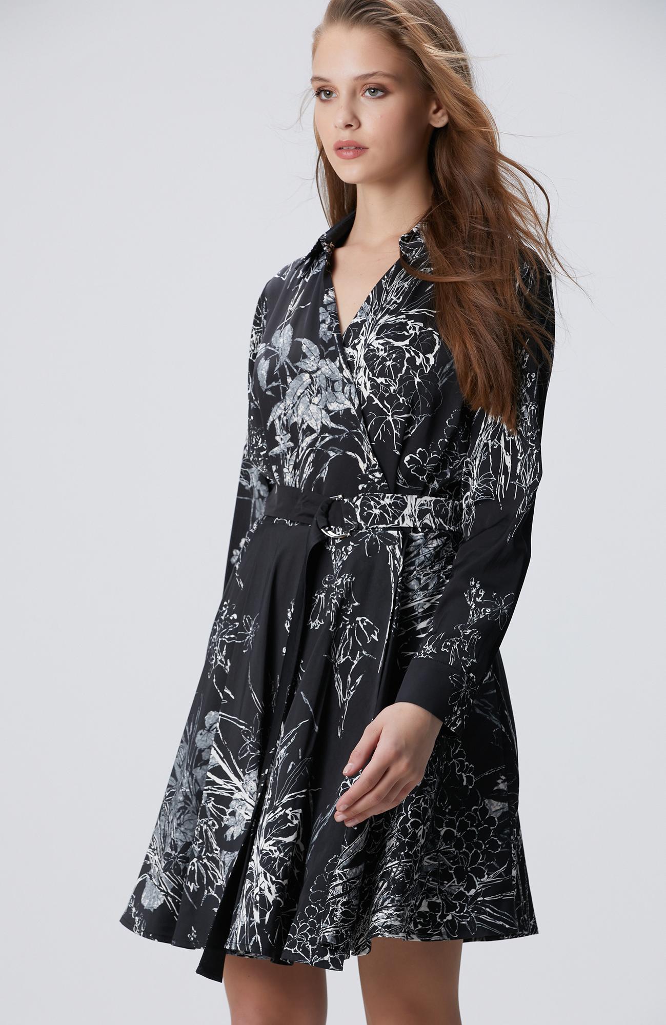 Network Kadın Siyah Kırık Beyaz Elbise