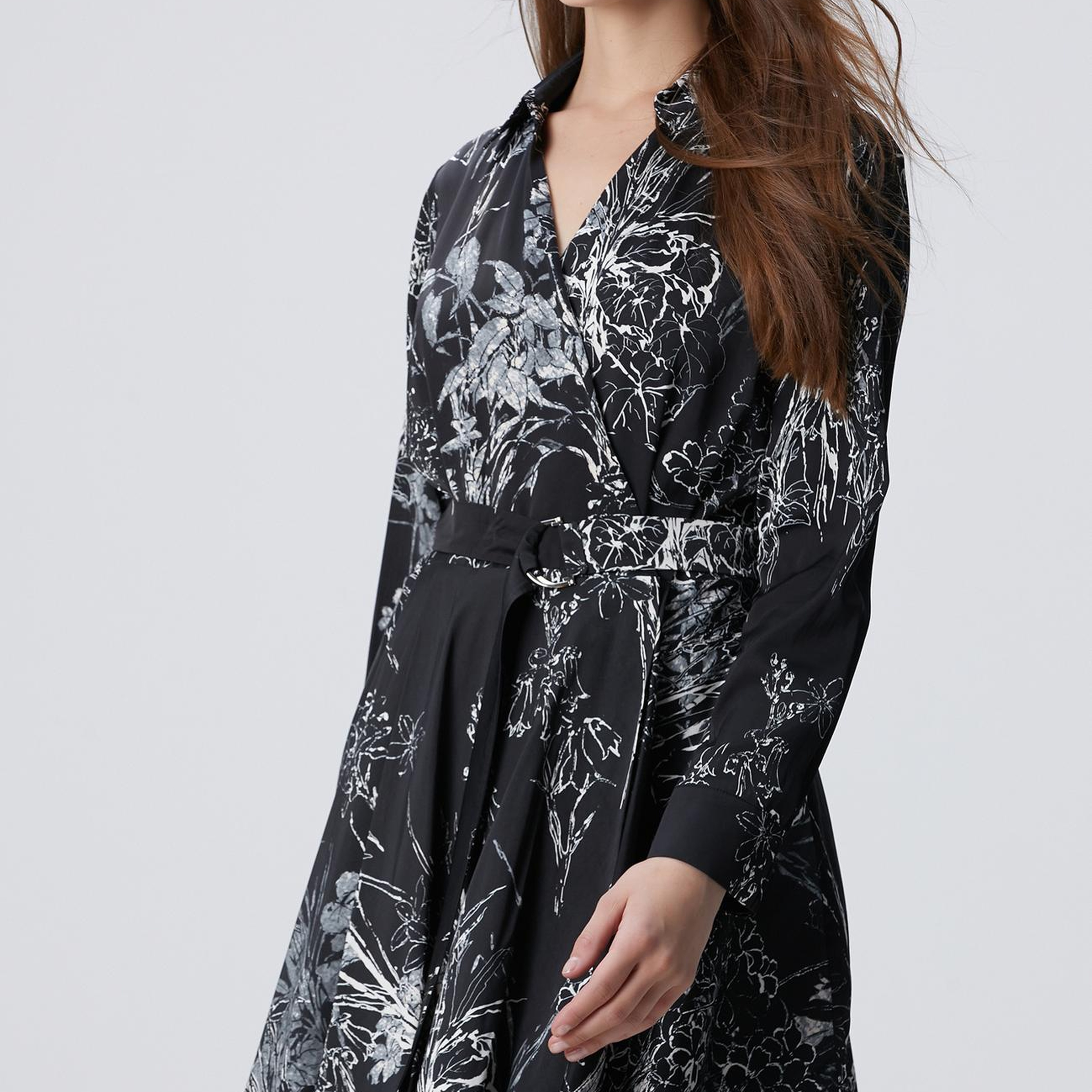 Network Kadın Siyah Kırık Beyaz Elbise