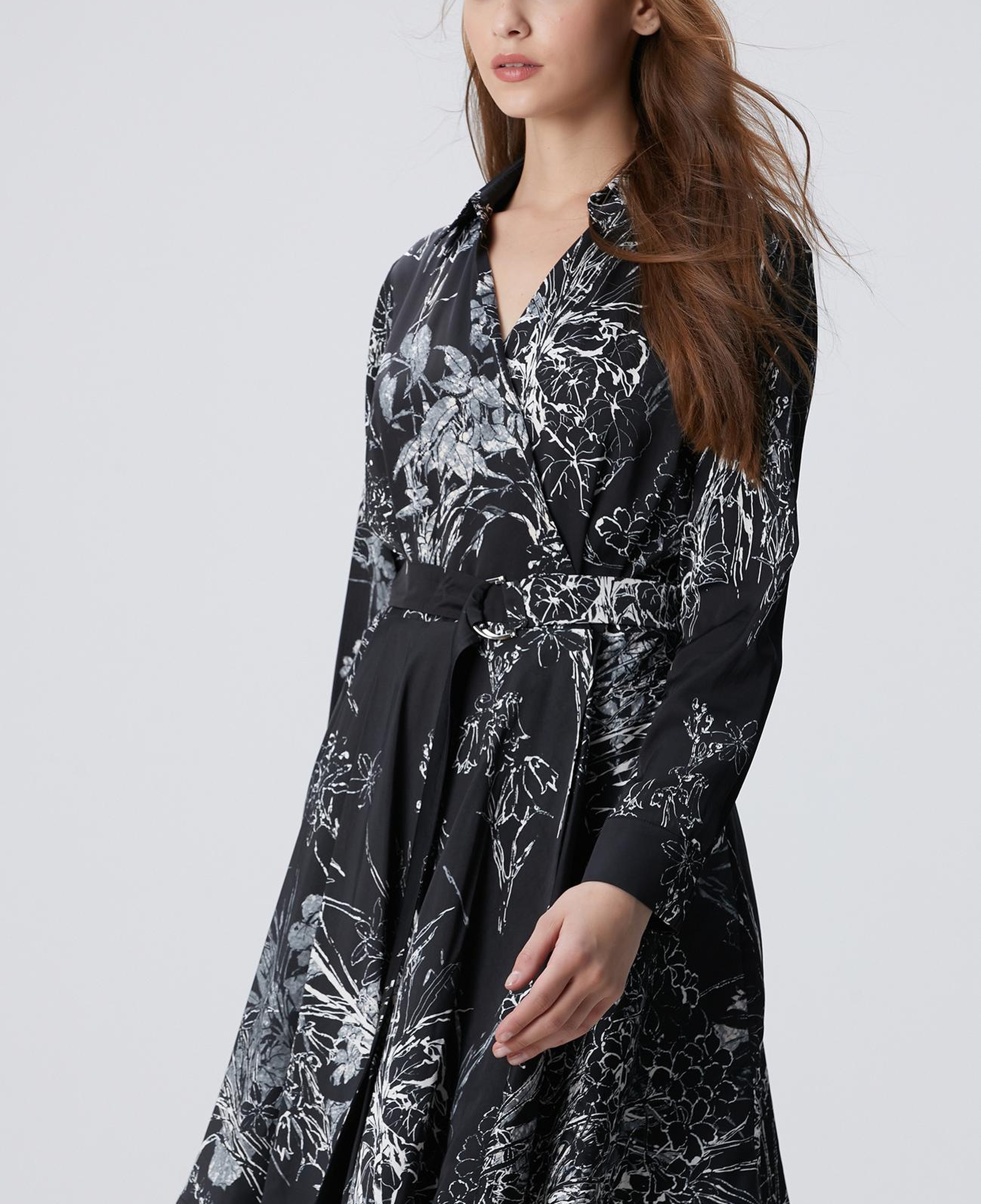 Network Kadın Siyah Kırık Beyaz Elbise