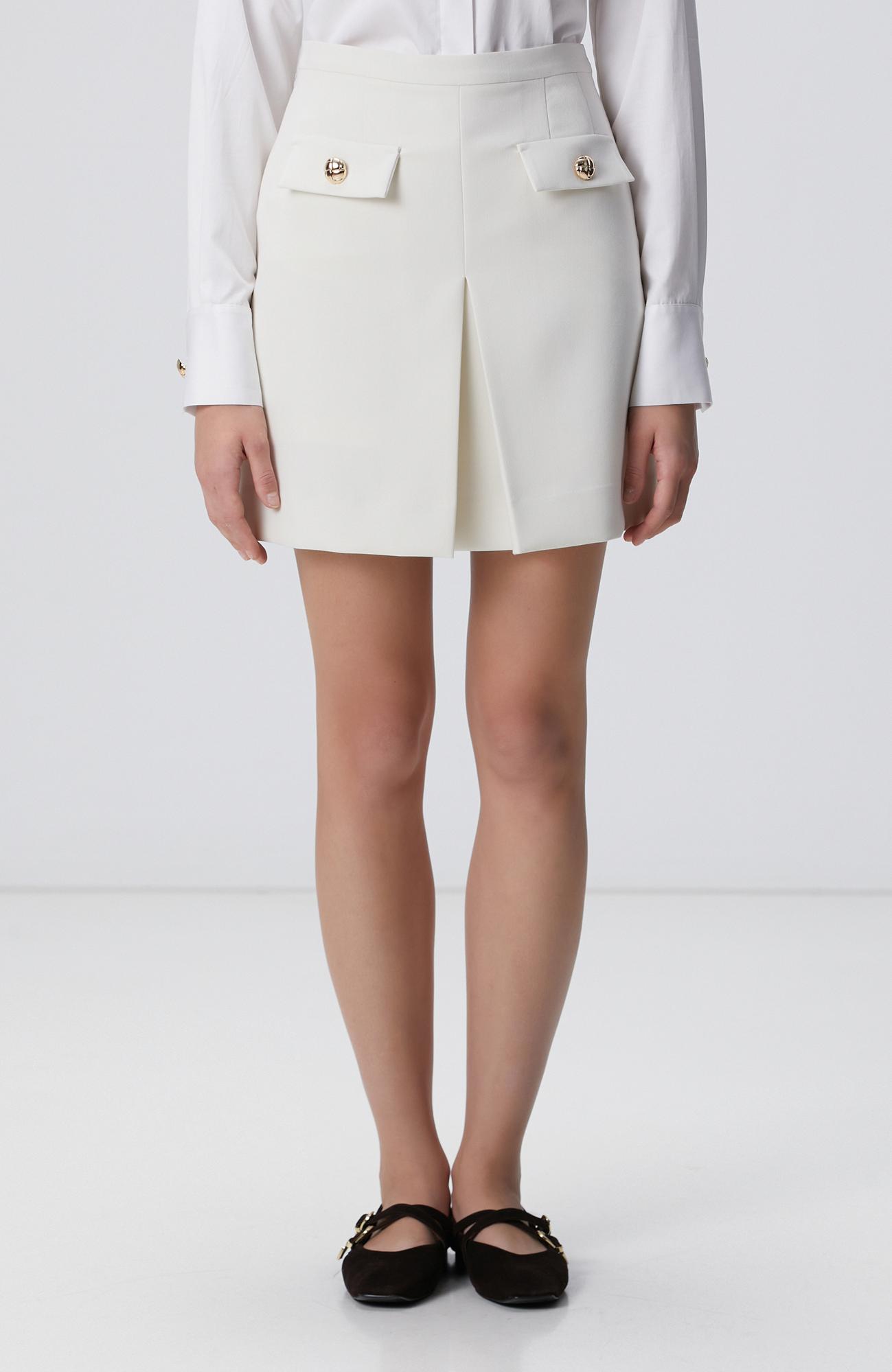 Network Kadın Kırık Beyaz Evaze Mini Etek