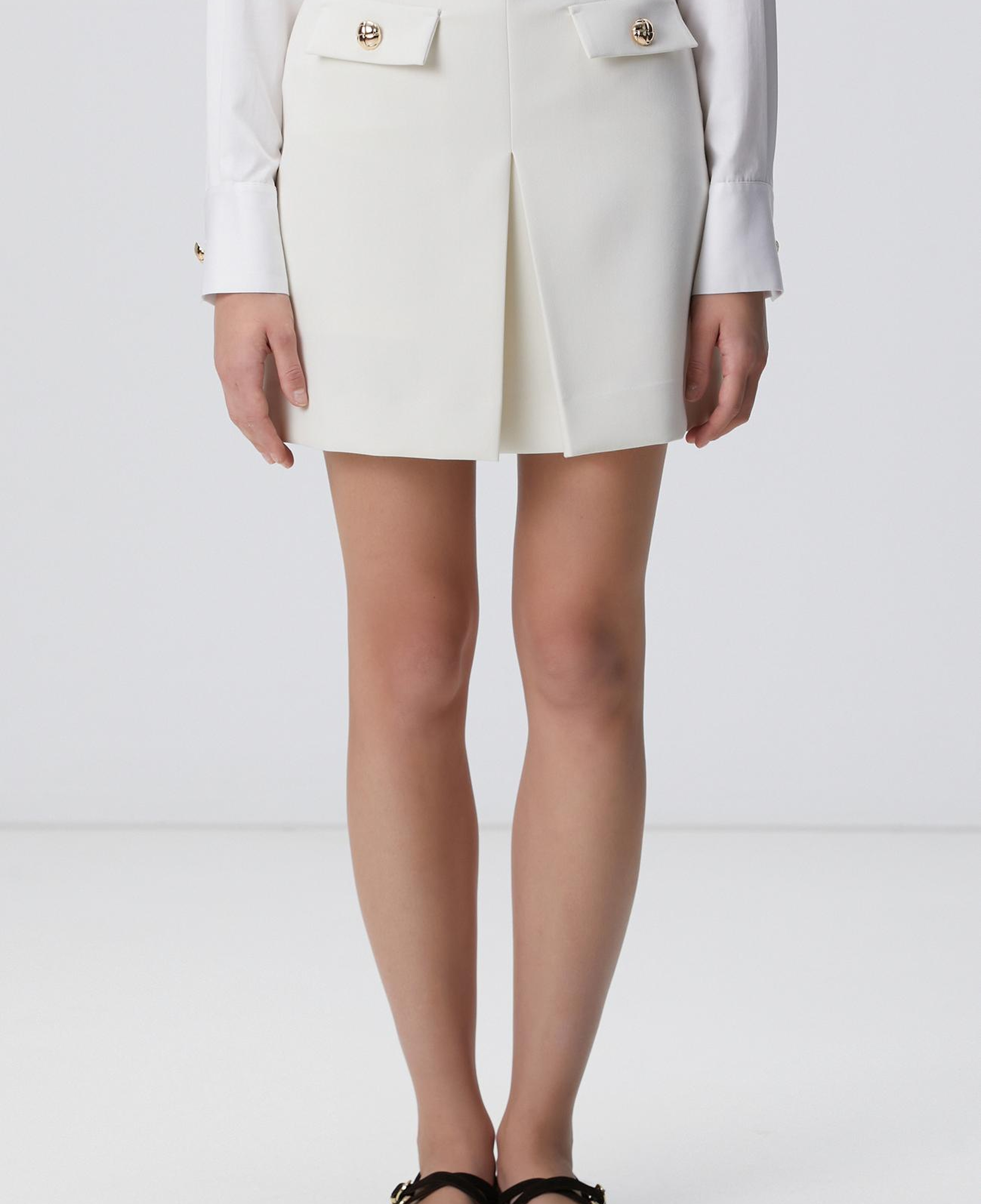 Network Kadın Kırık Beyaz Evaze Mini Etek