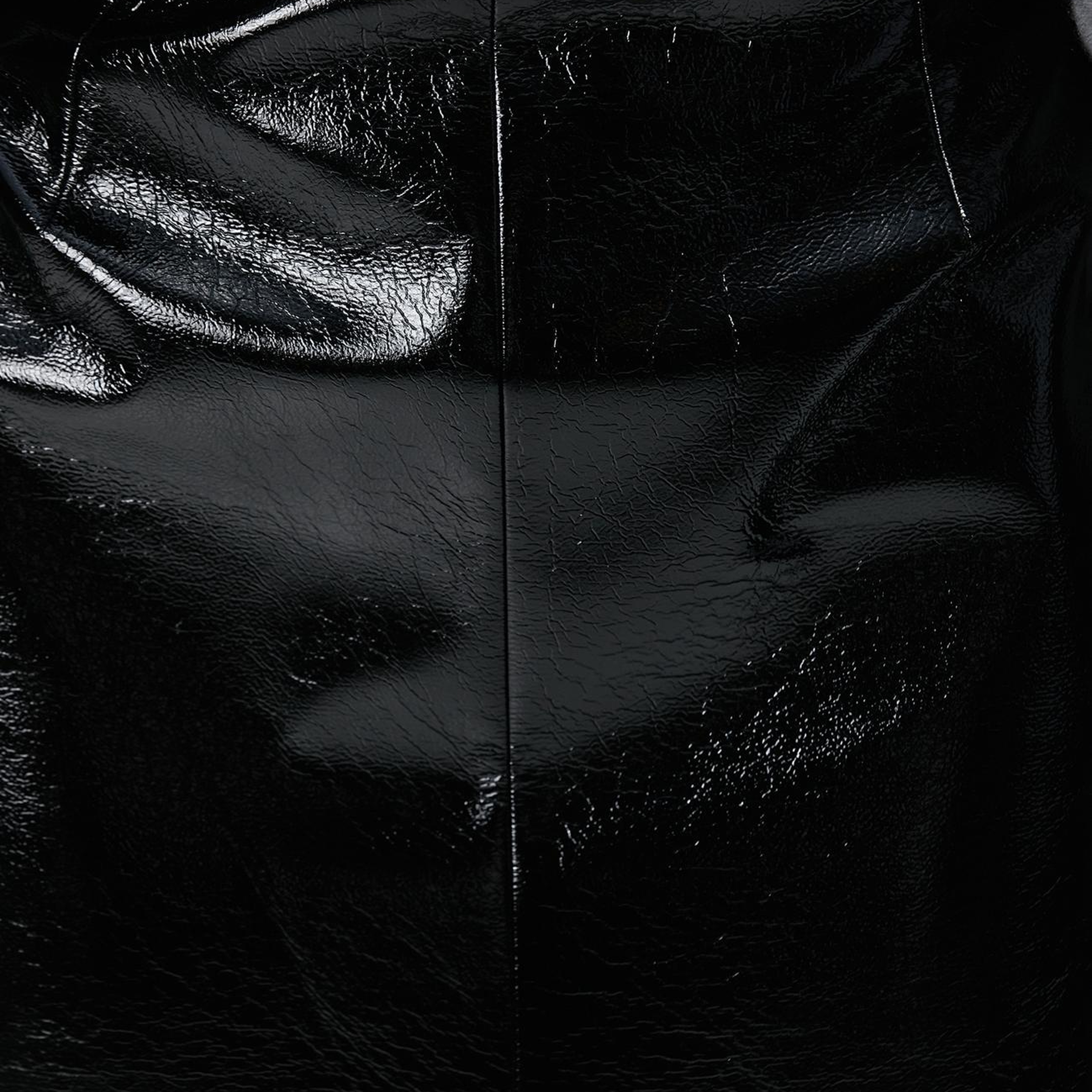 Network Kadın Siyah Vegan Deri Midi Kalem Etek