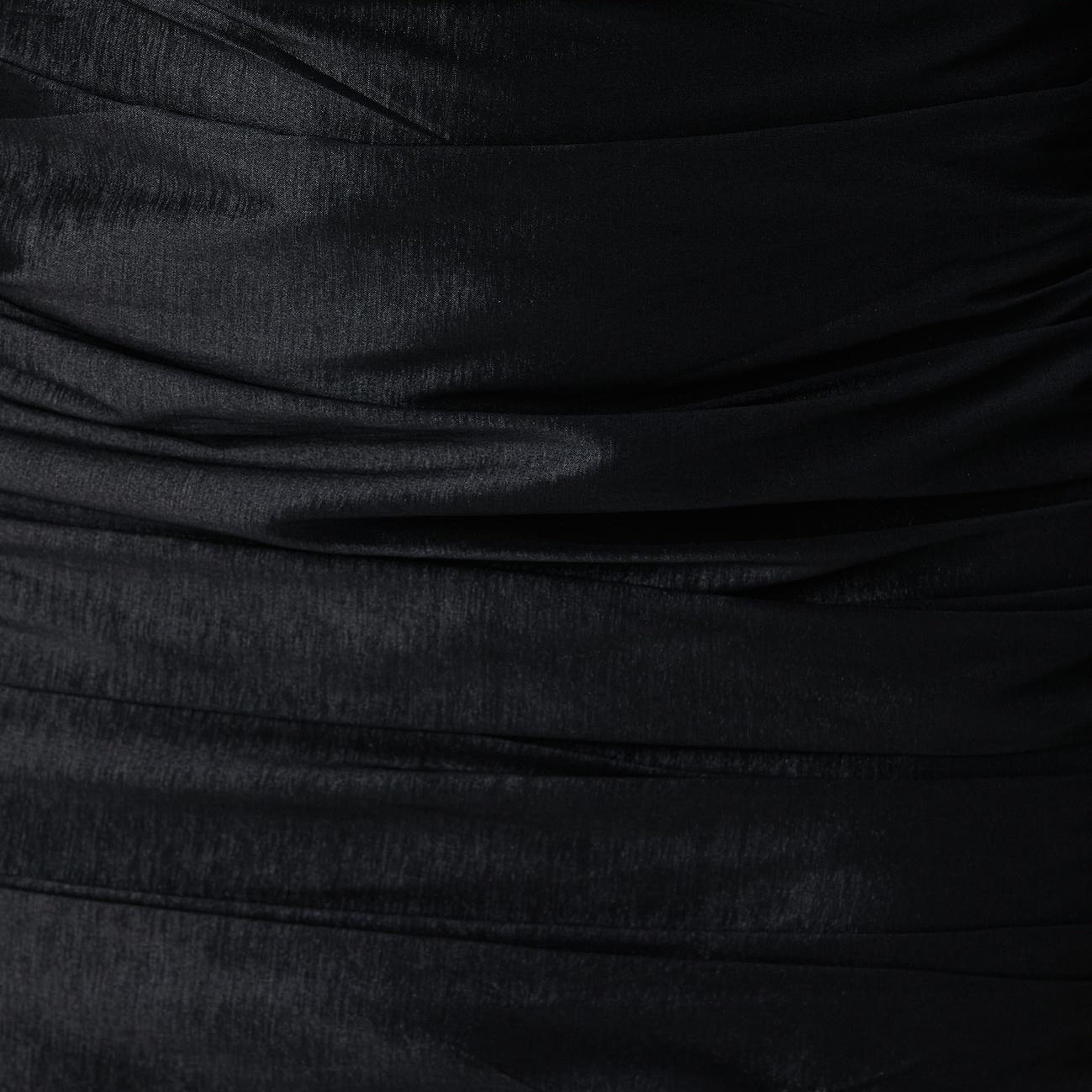 Network Kadın Siyah Mini Tafta Etek