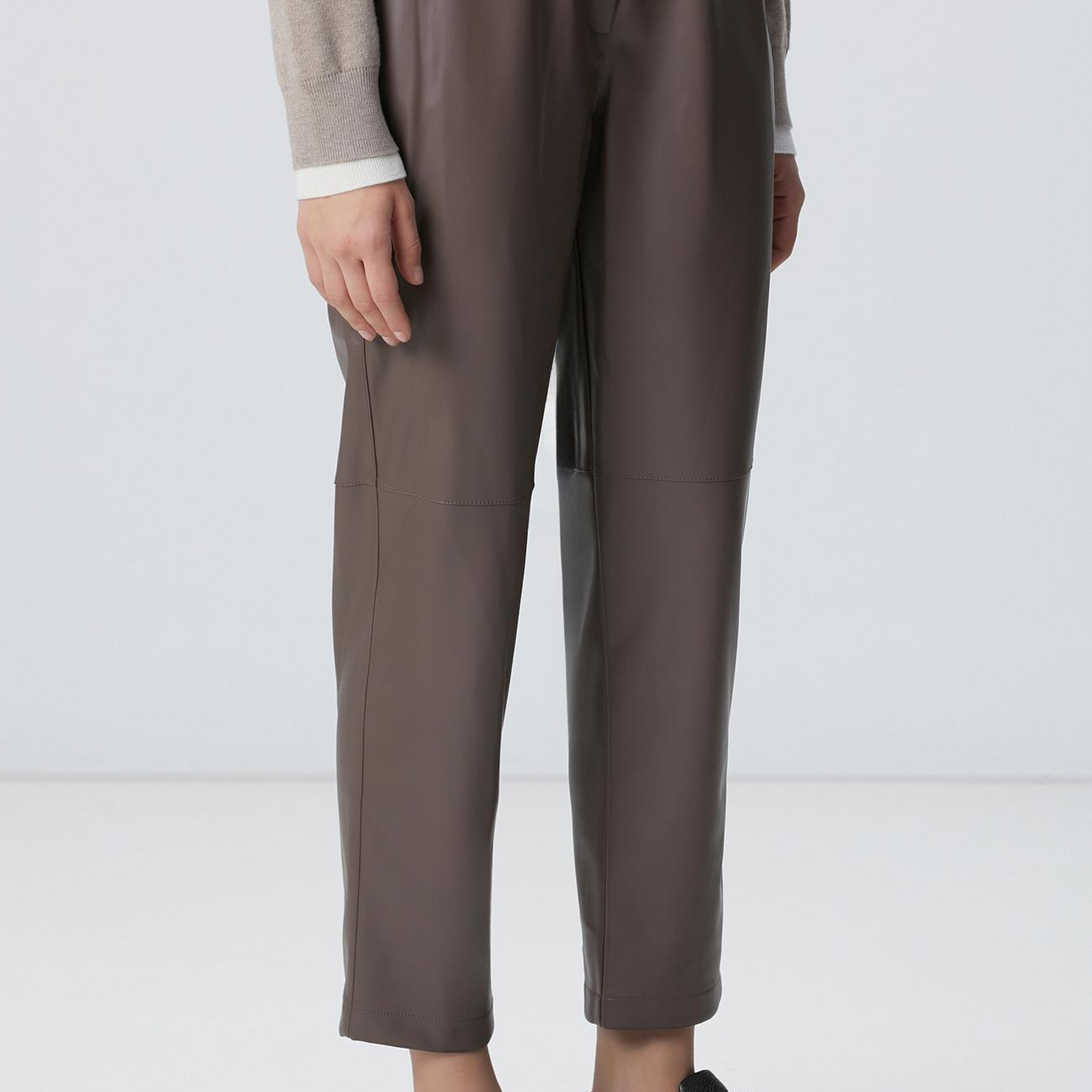 Network Kadın Vizon Vegan Deri Pantolon