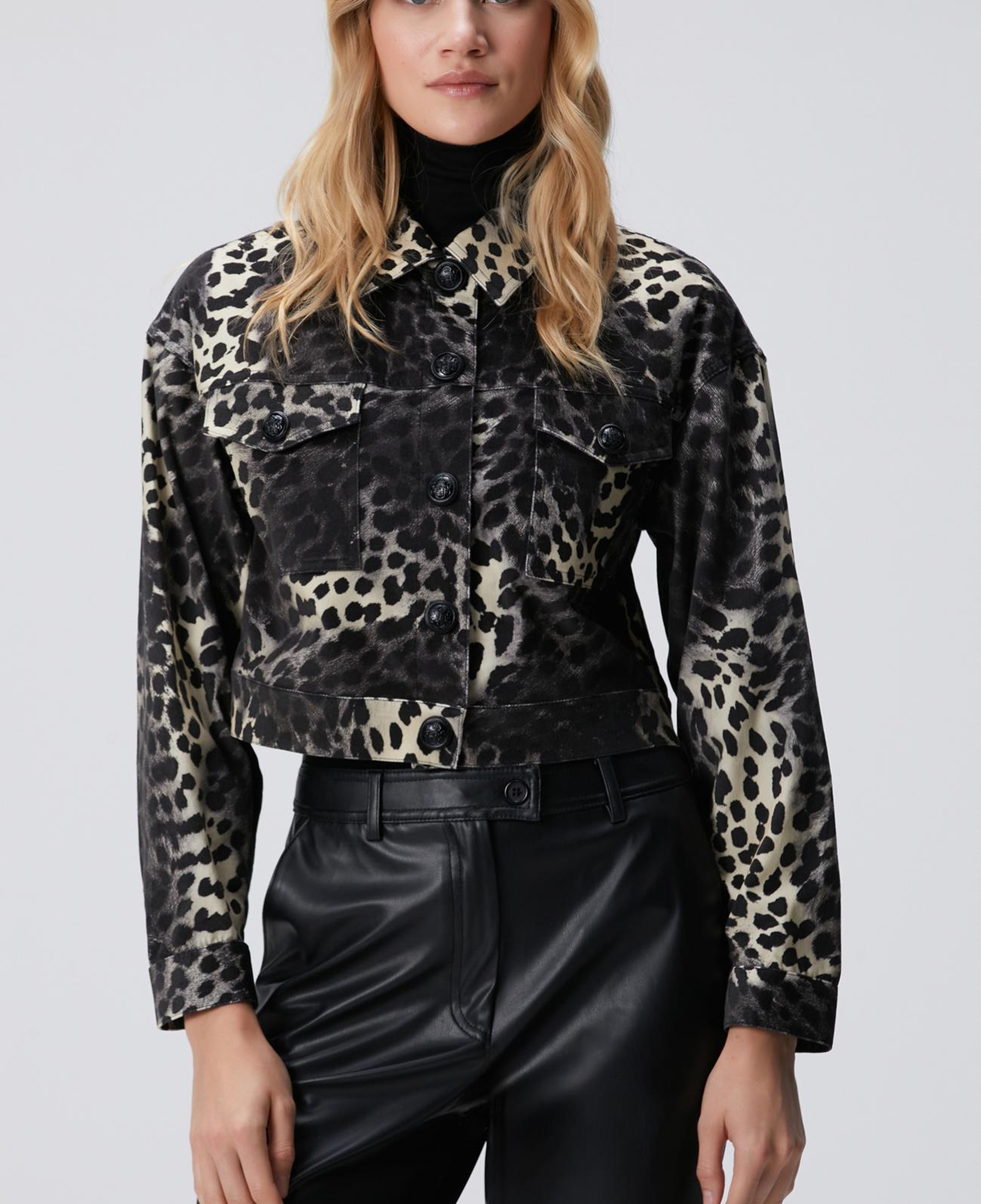 Network Kadın Bej Leopar Desenli Mont