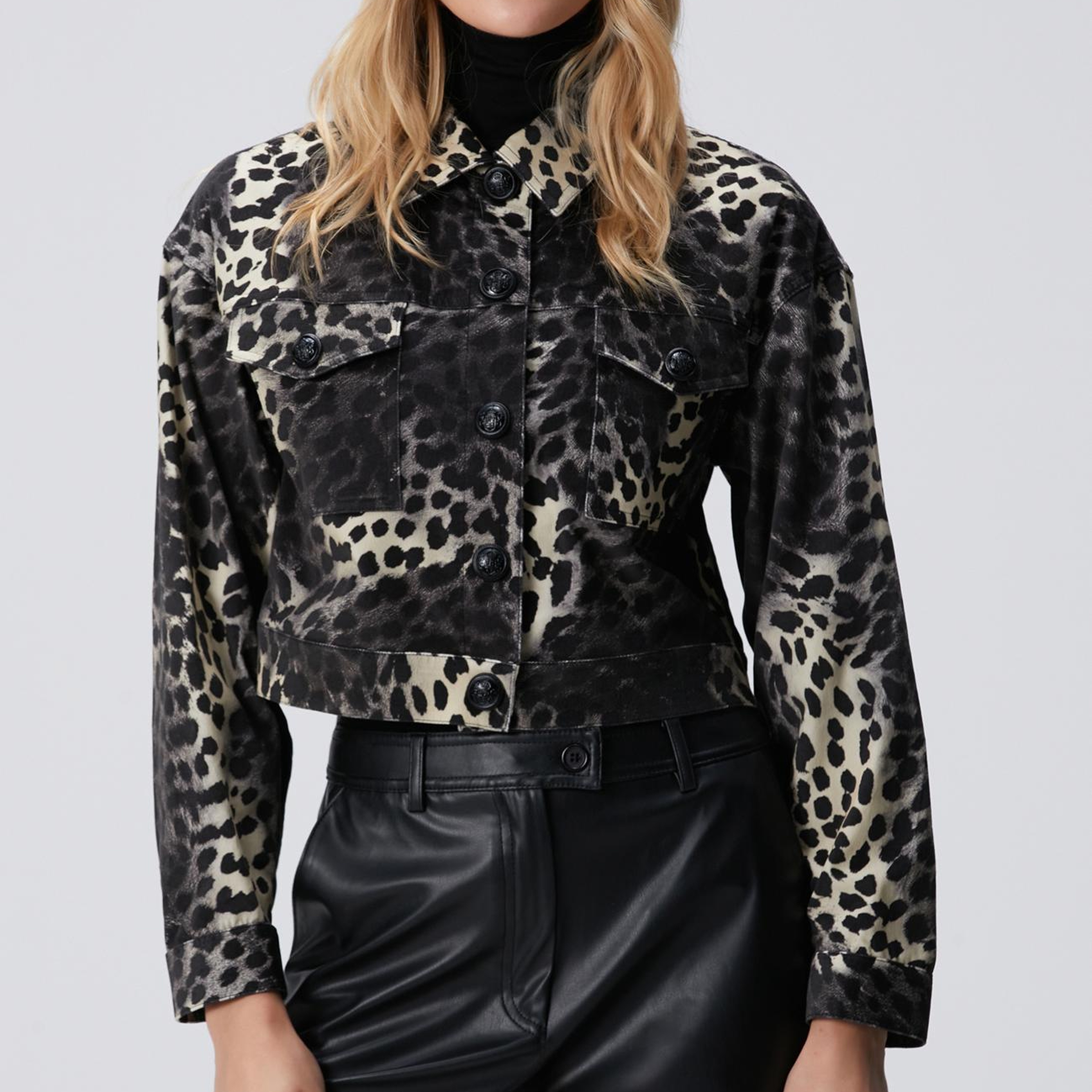 Network Kadın Bej Leopar Desenli Mont