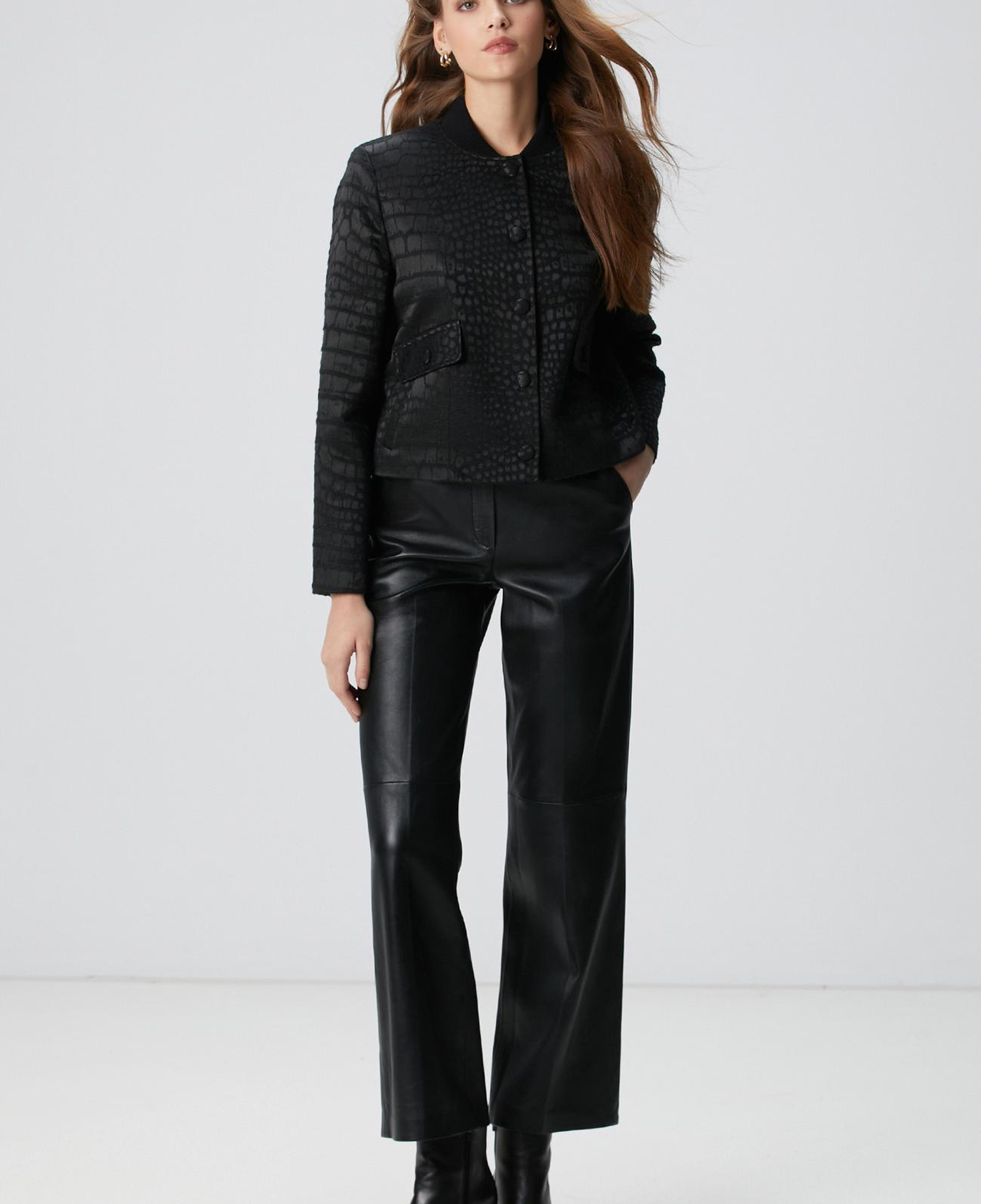 Network Kadın Siyah Yün Karışımlı Mont