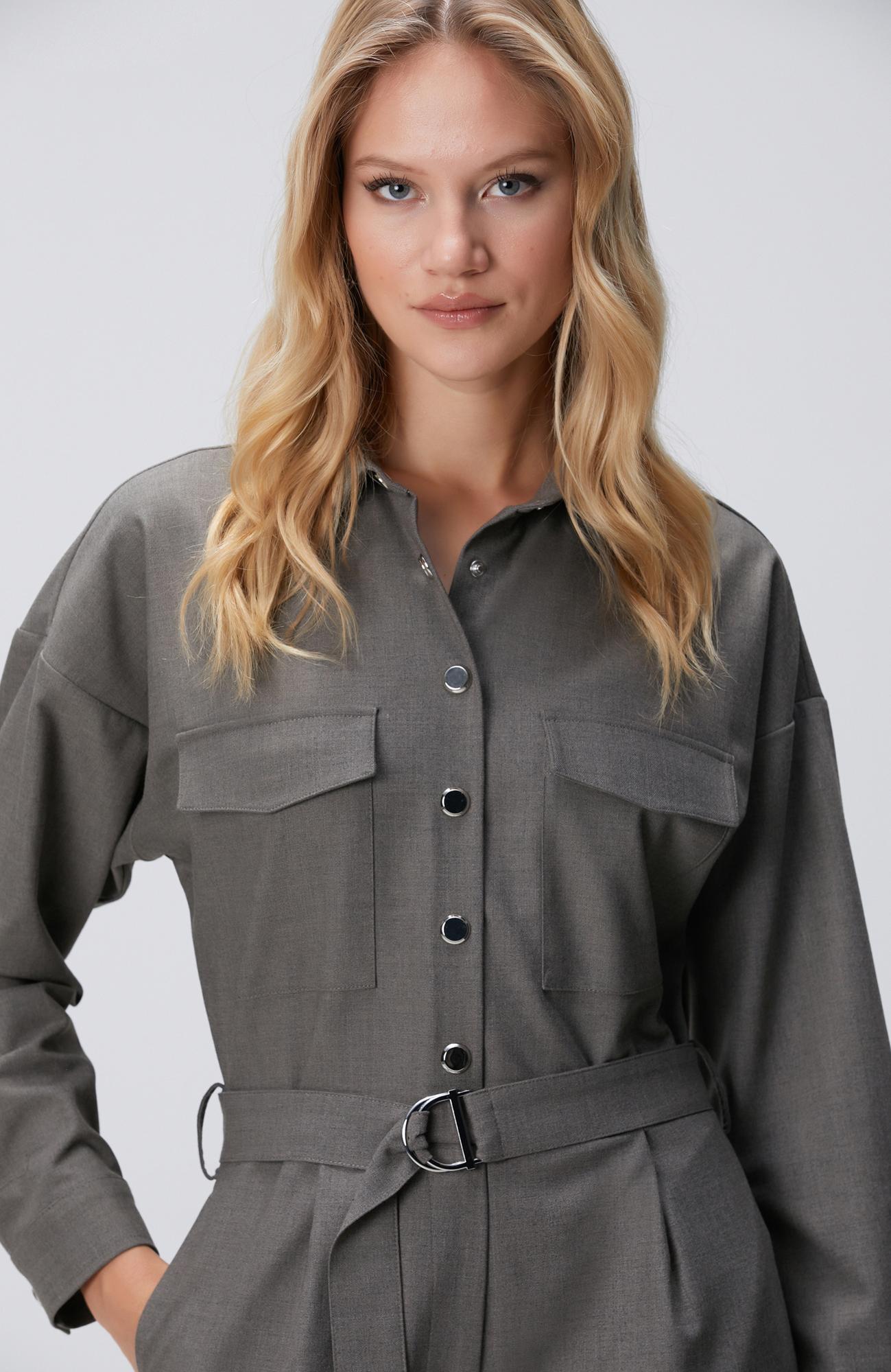 Network Kadın Vizon Cep Kapaklı Tulum