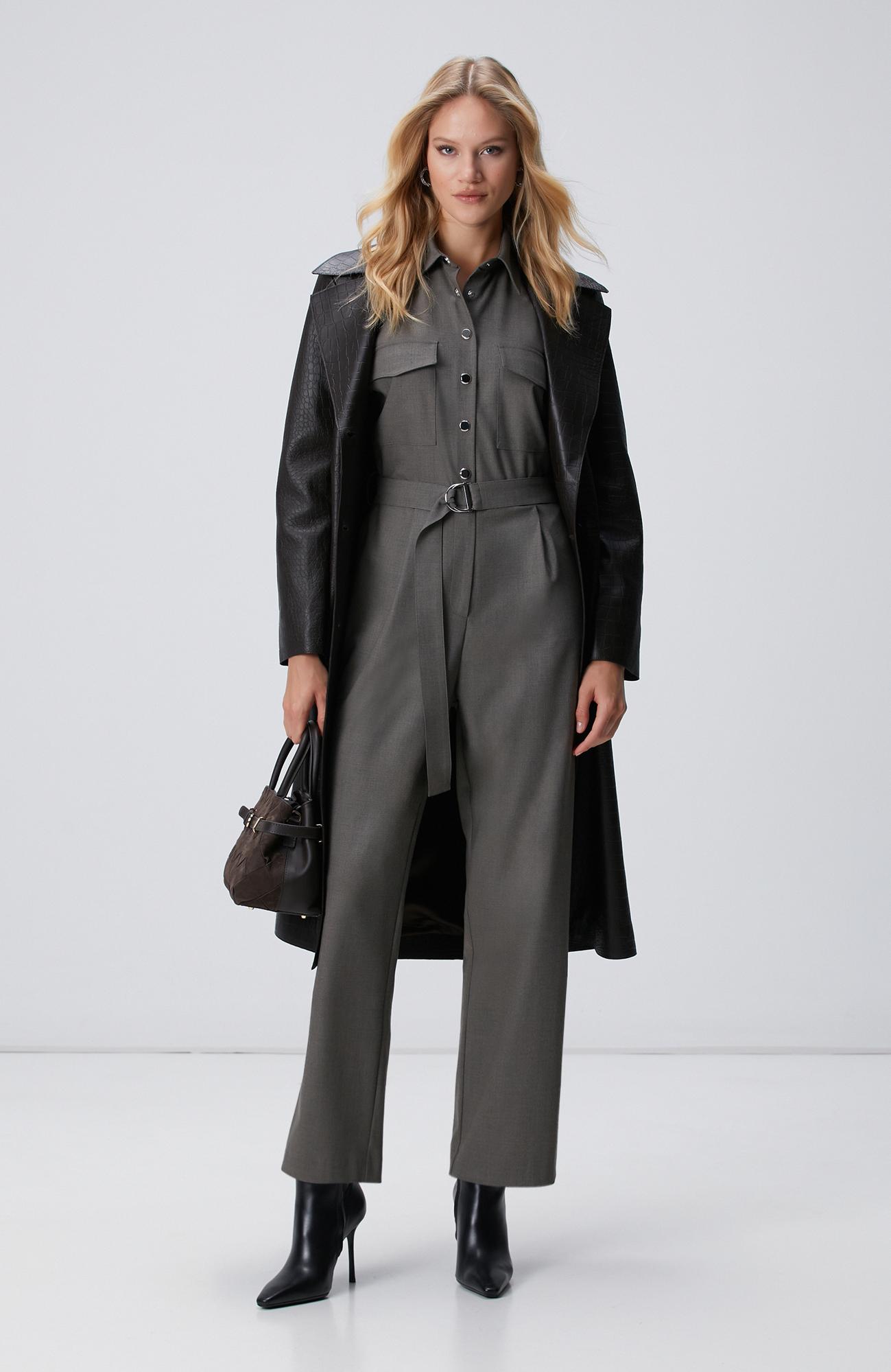 Network Kadın Vizon Cep Kapaklı Tulum