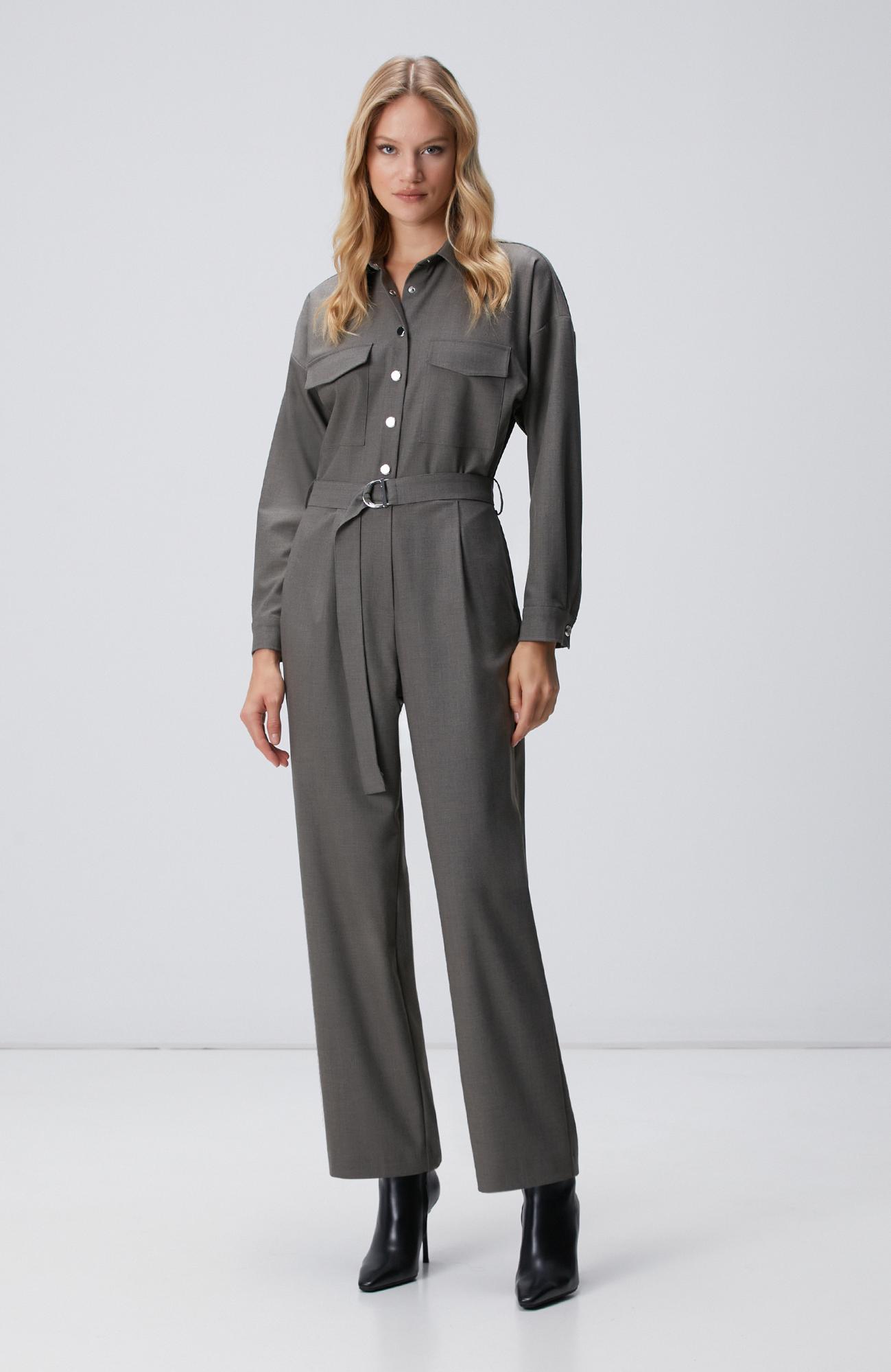 Network Kadın Vizon Cep Kapaklı Tulum