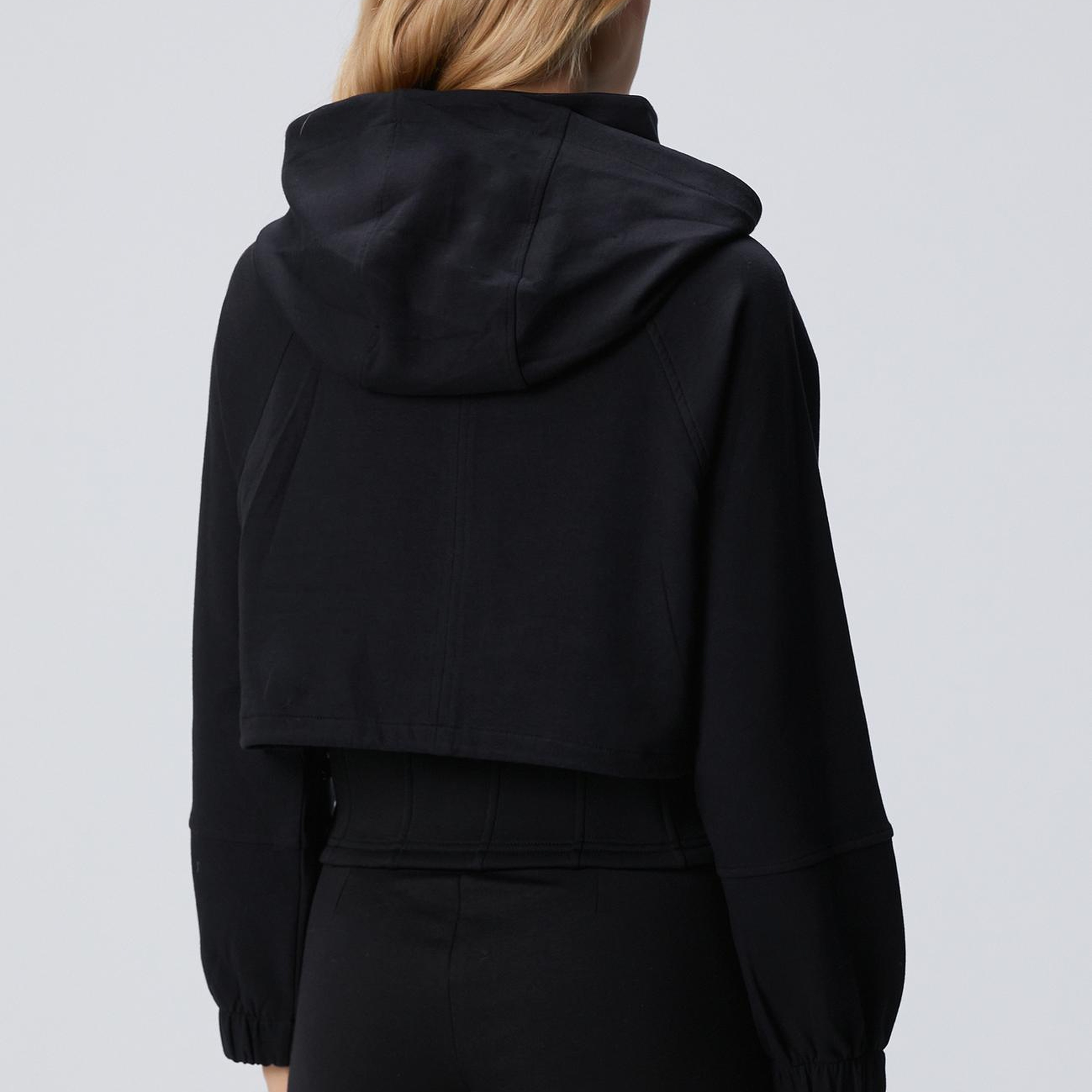 Network Kadın N-Tech Siyah Crop Sweatshirt