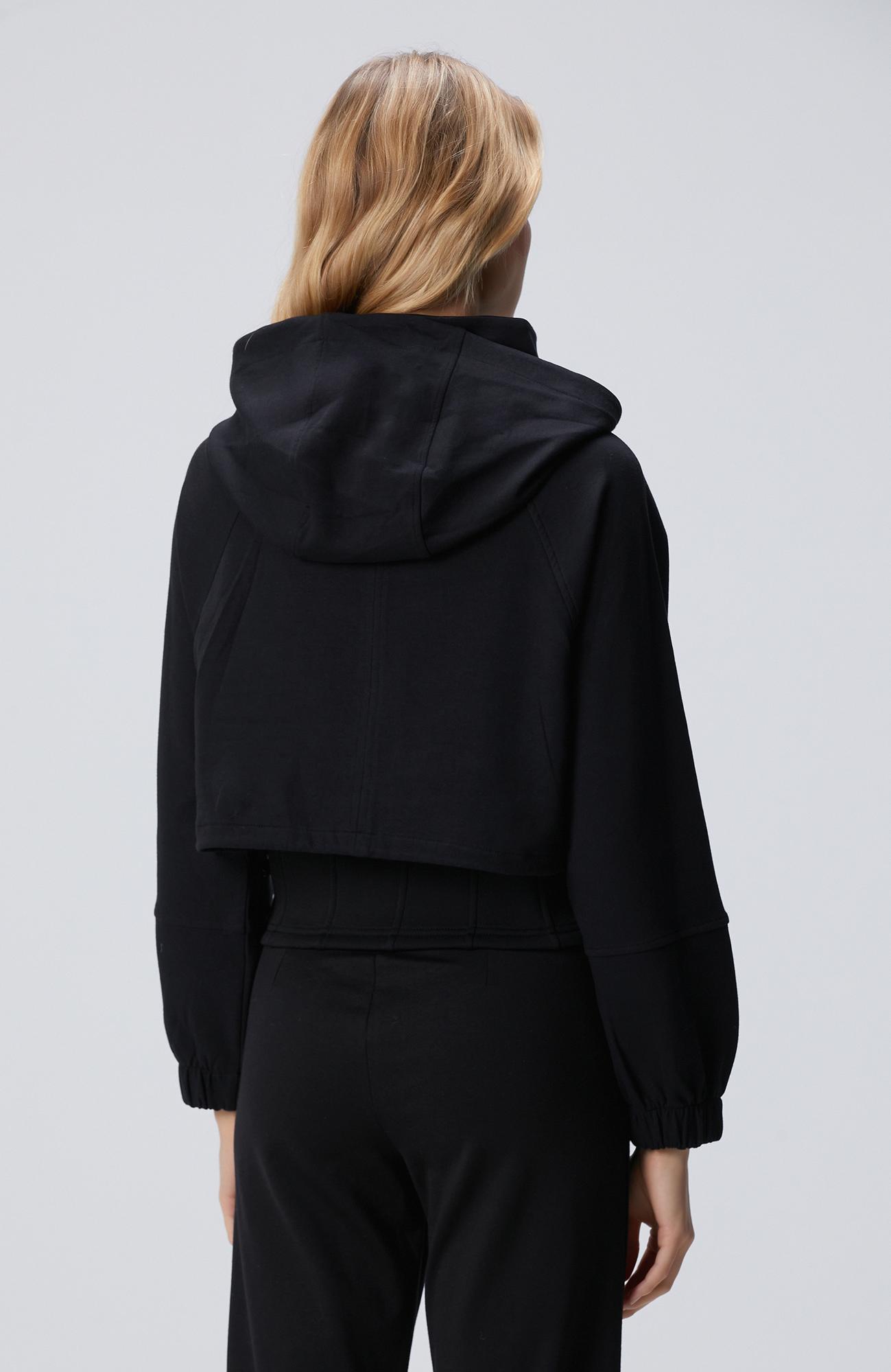 Network Kadın N-Tech Siyah Crop Sweatshirt