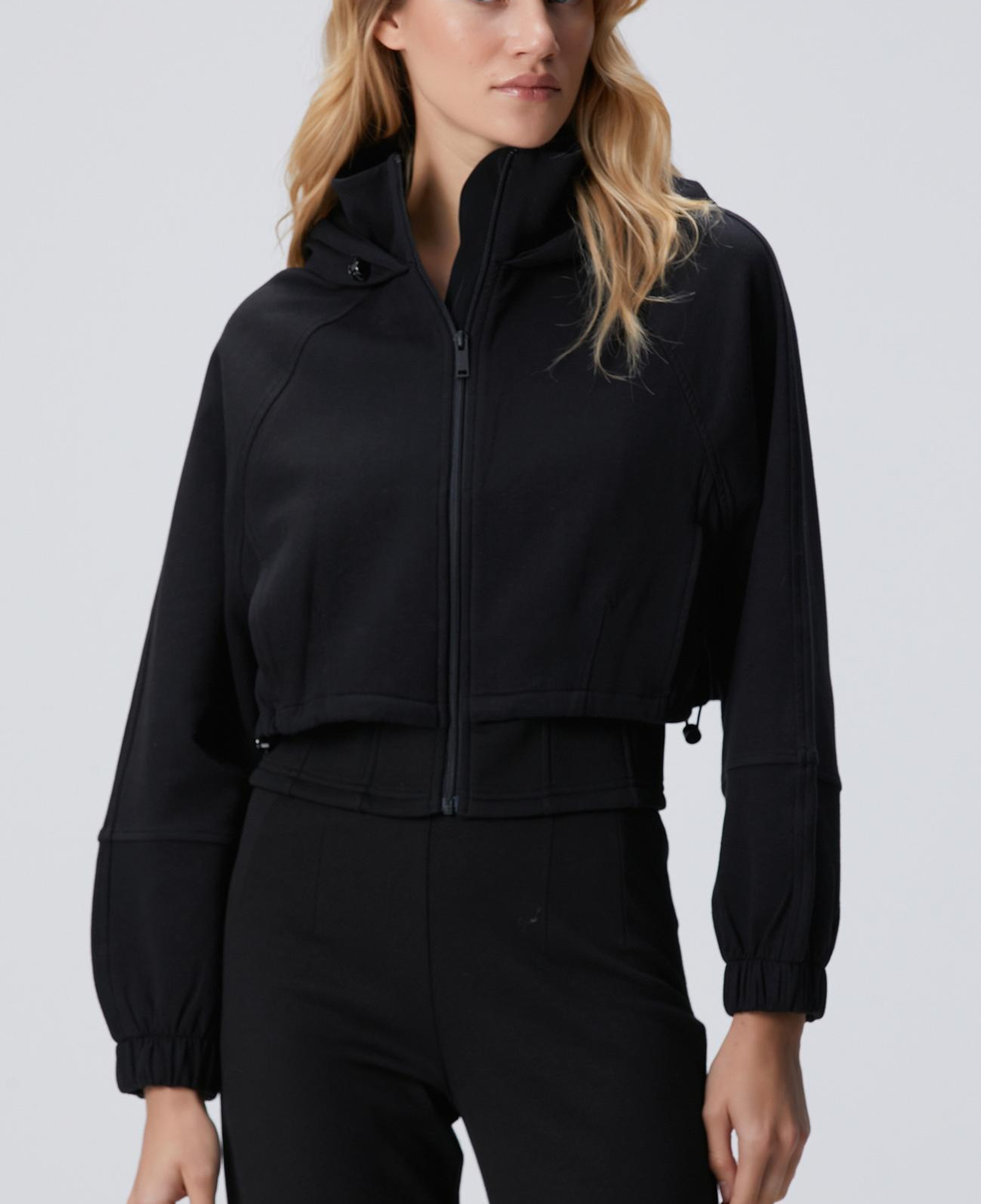 Network Kadın N-Tech Siyah Crop Sweatshirt