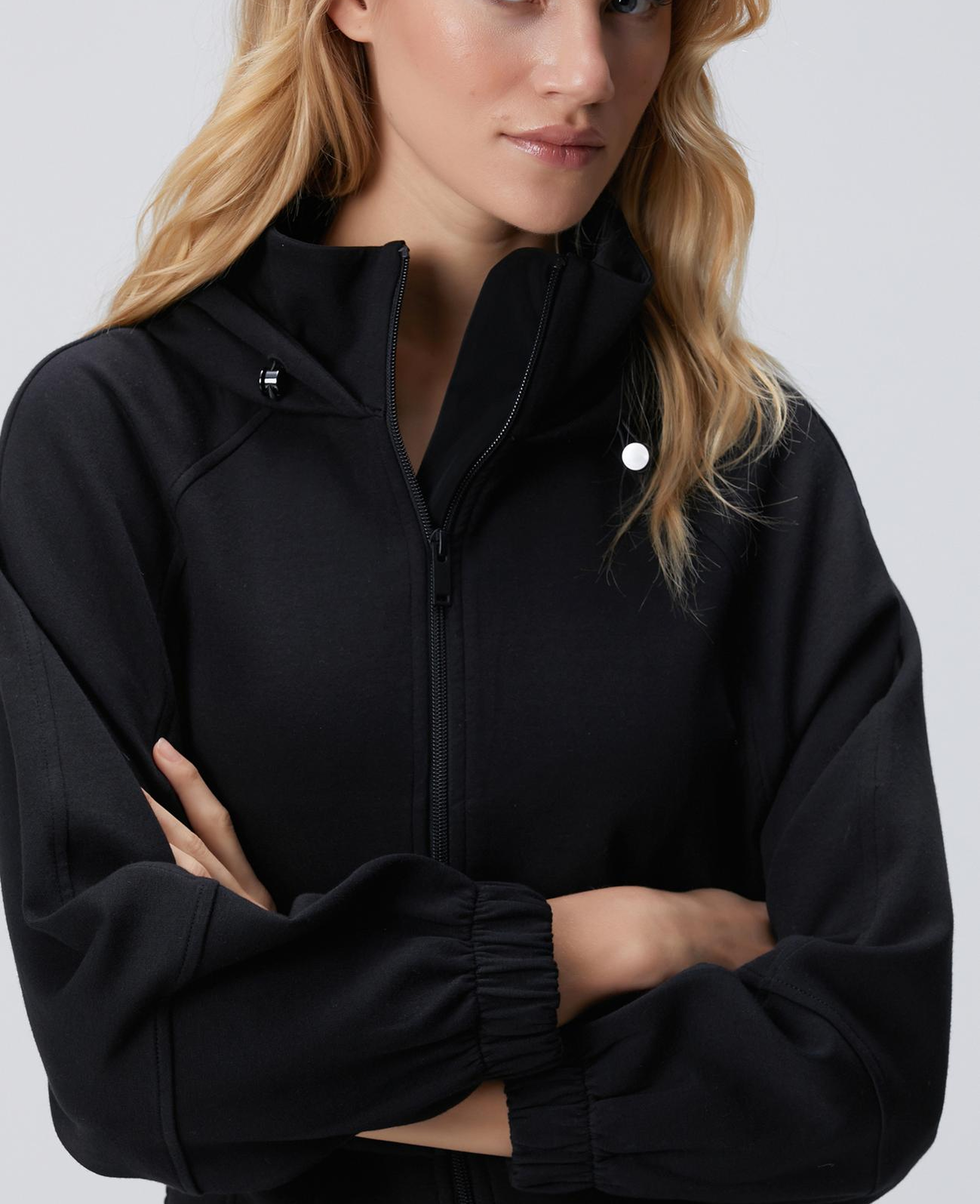 Network Kadın N-Tech Siyah Crop Sweatshirt