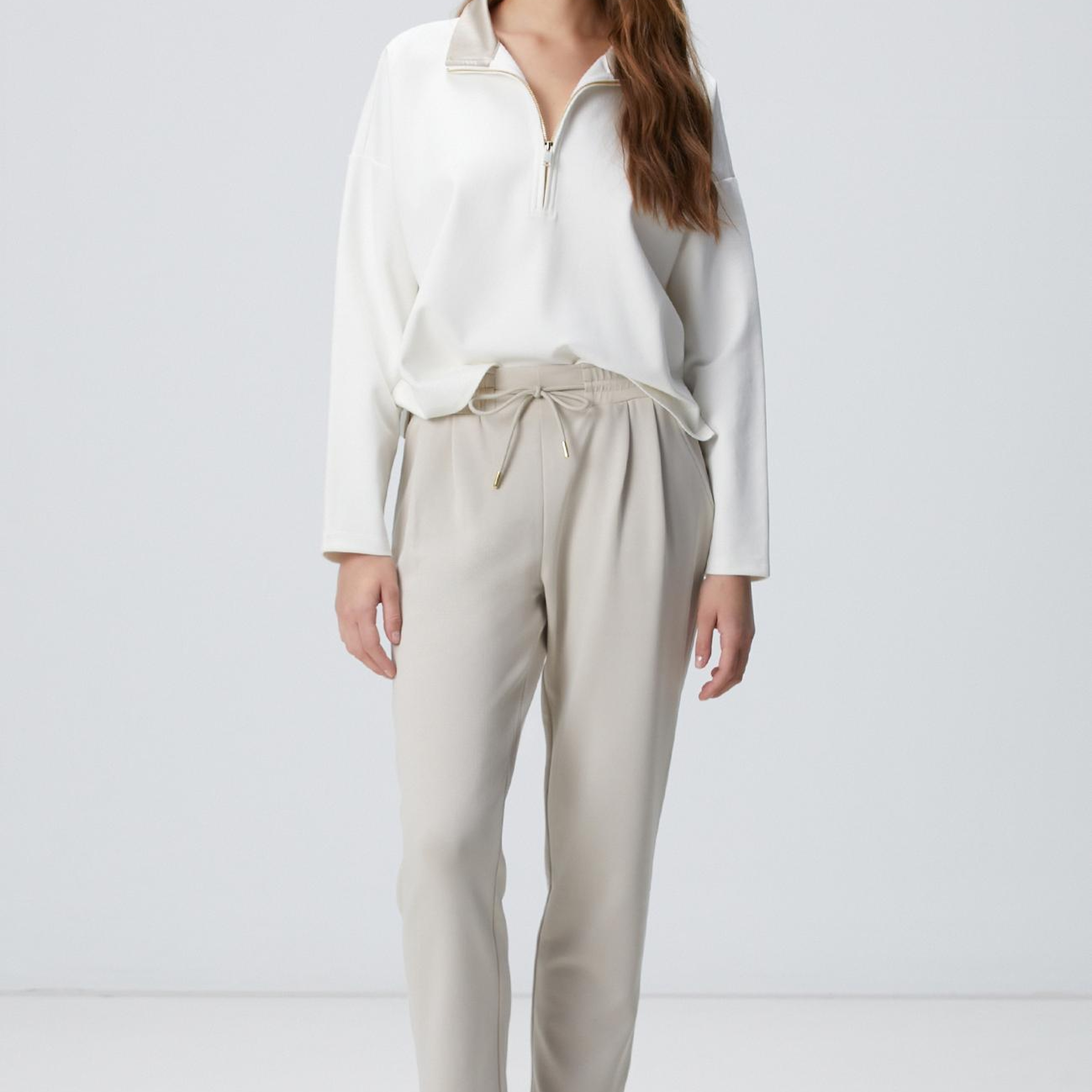 Network Kadın N-Tech Kırık Beyaz Sweatshirt