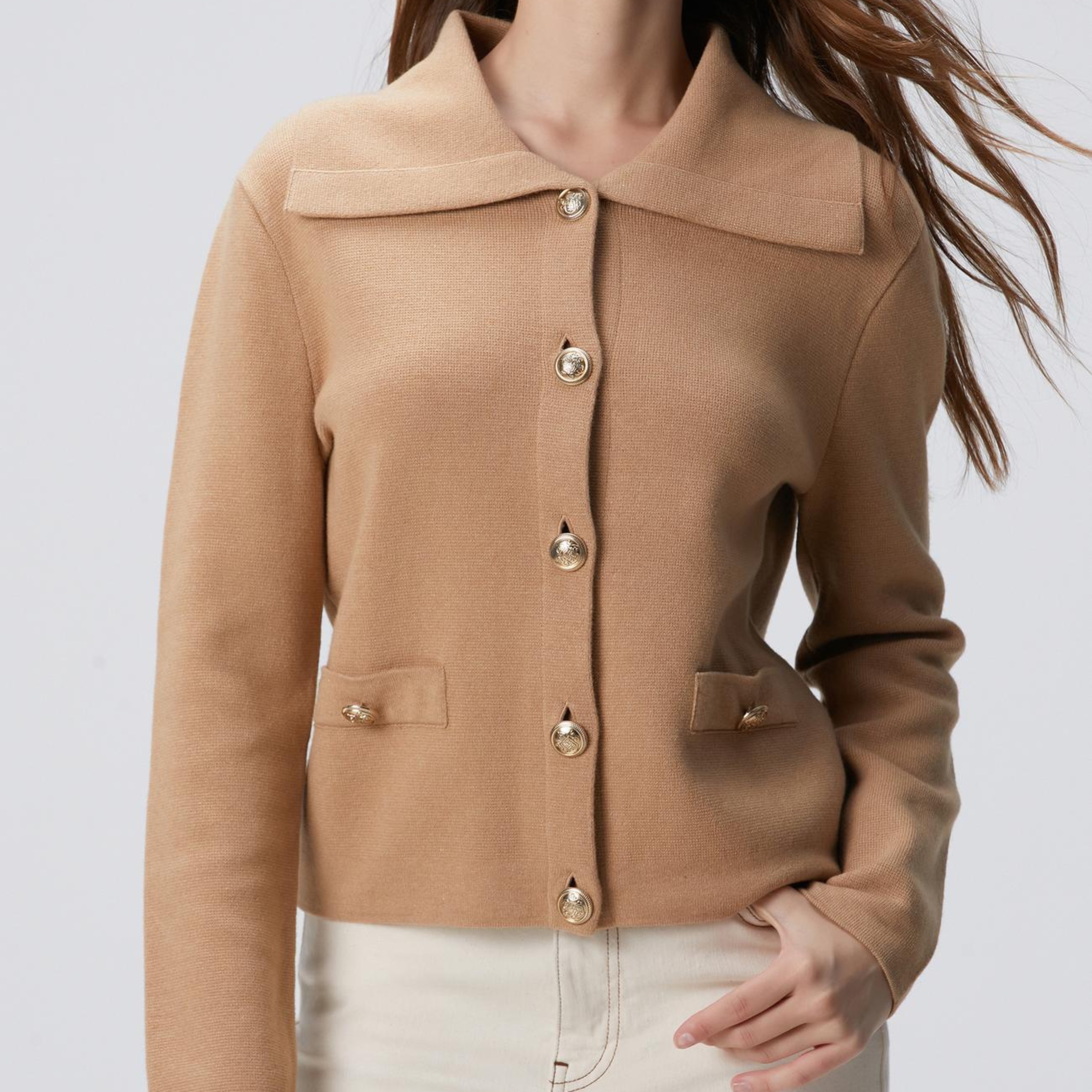 Network Kadın Limited Camel Yün Karışımlı Hırka