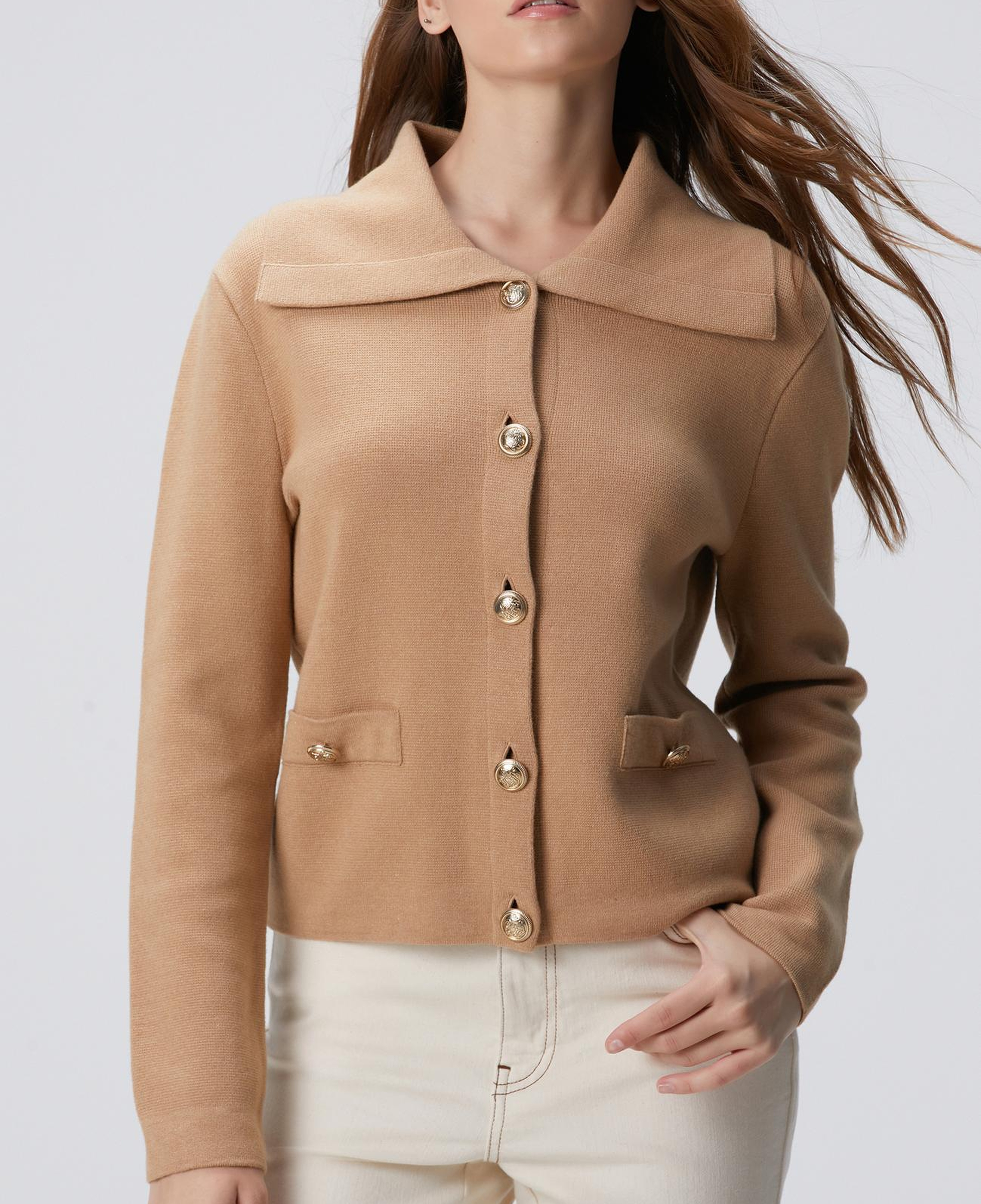 Network Kadın Limited Camel Yün Karışımlı Hırka