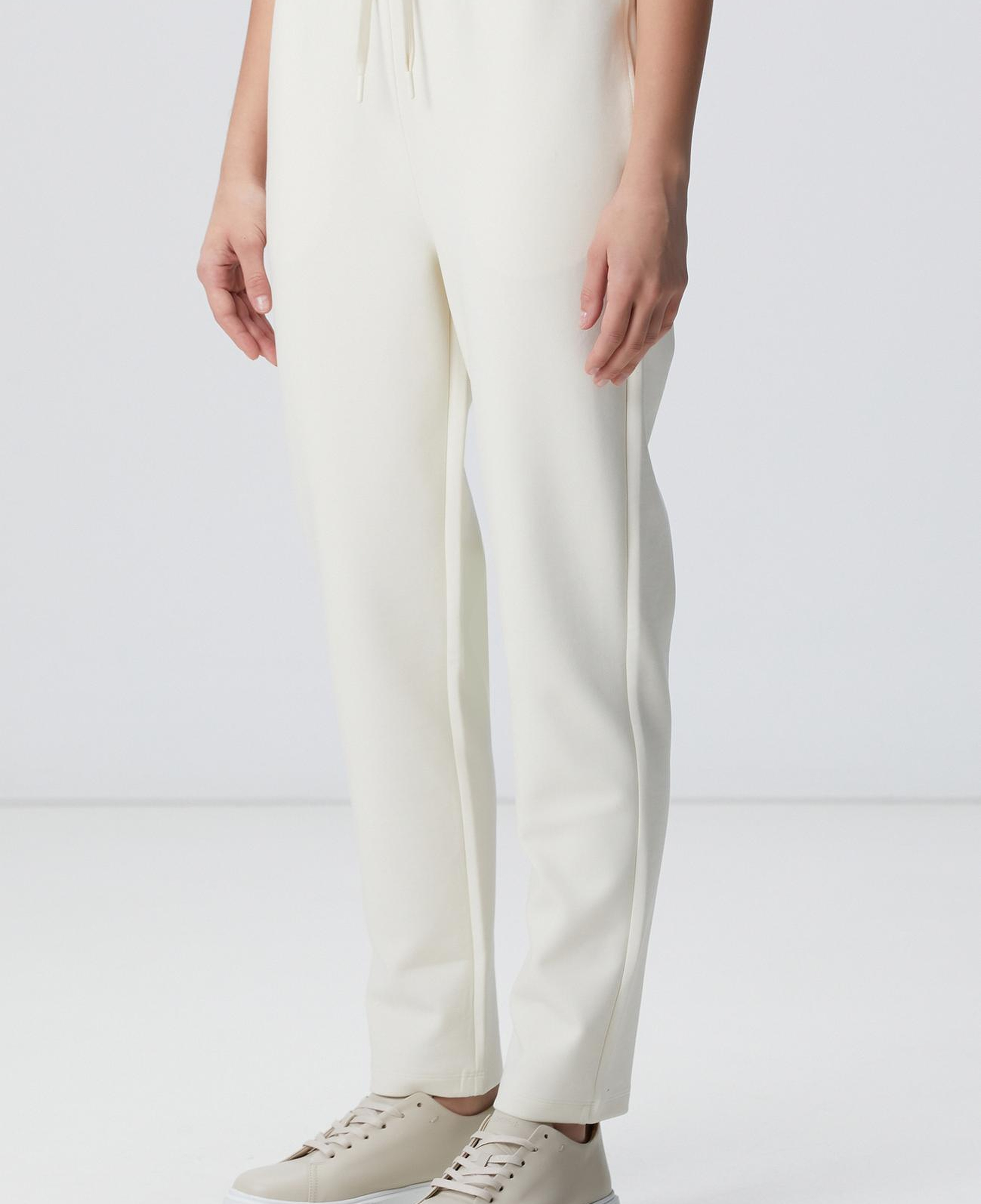 Network Kadın N-Tech Kırık Beyaz Dokuma Garnili Örme Eşofman