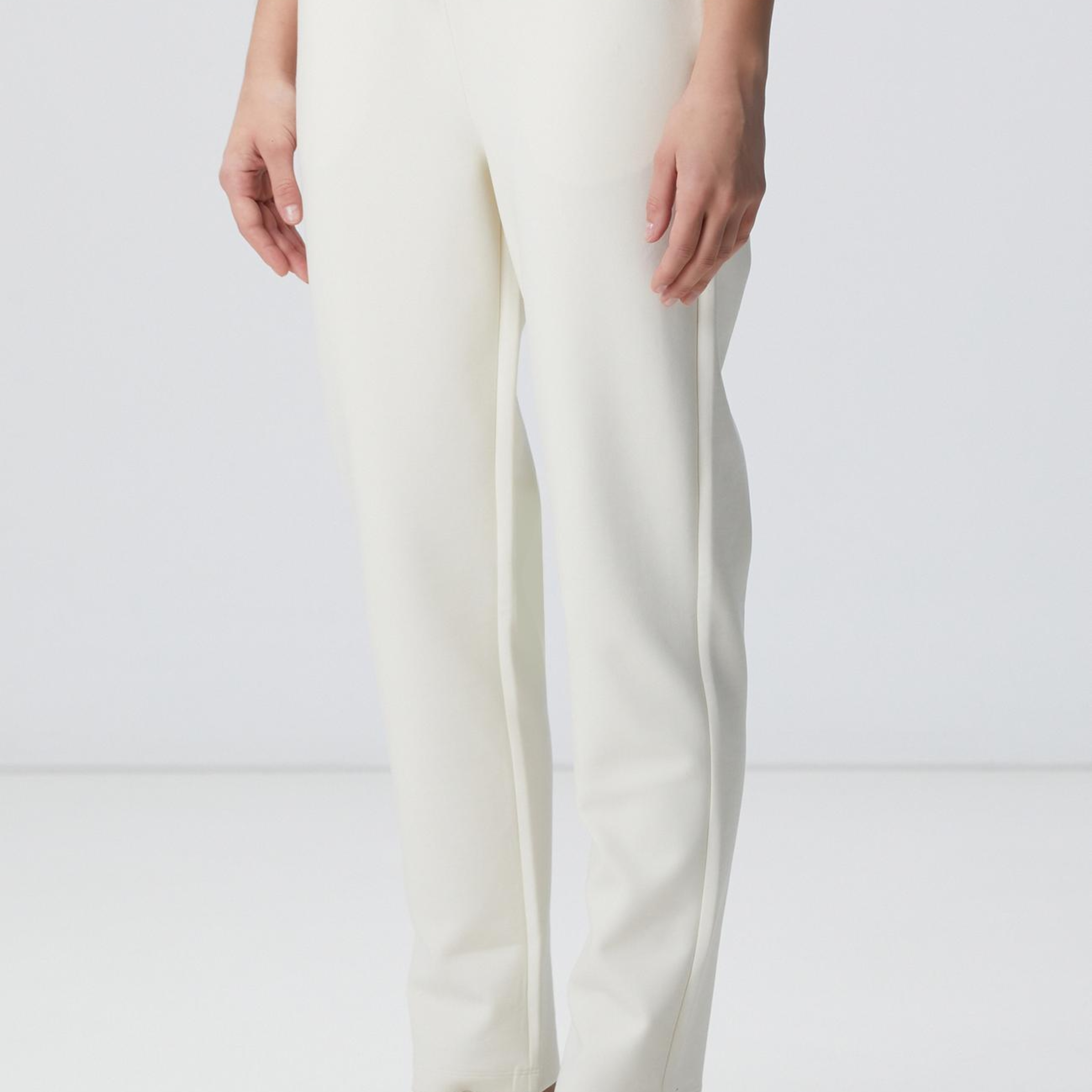 Network Kadın N-Tech Kırık Beyaz Dokuma Garnili Örme Eşofman