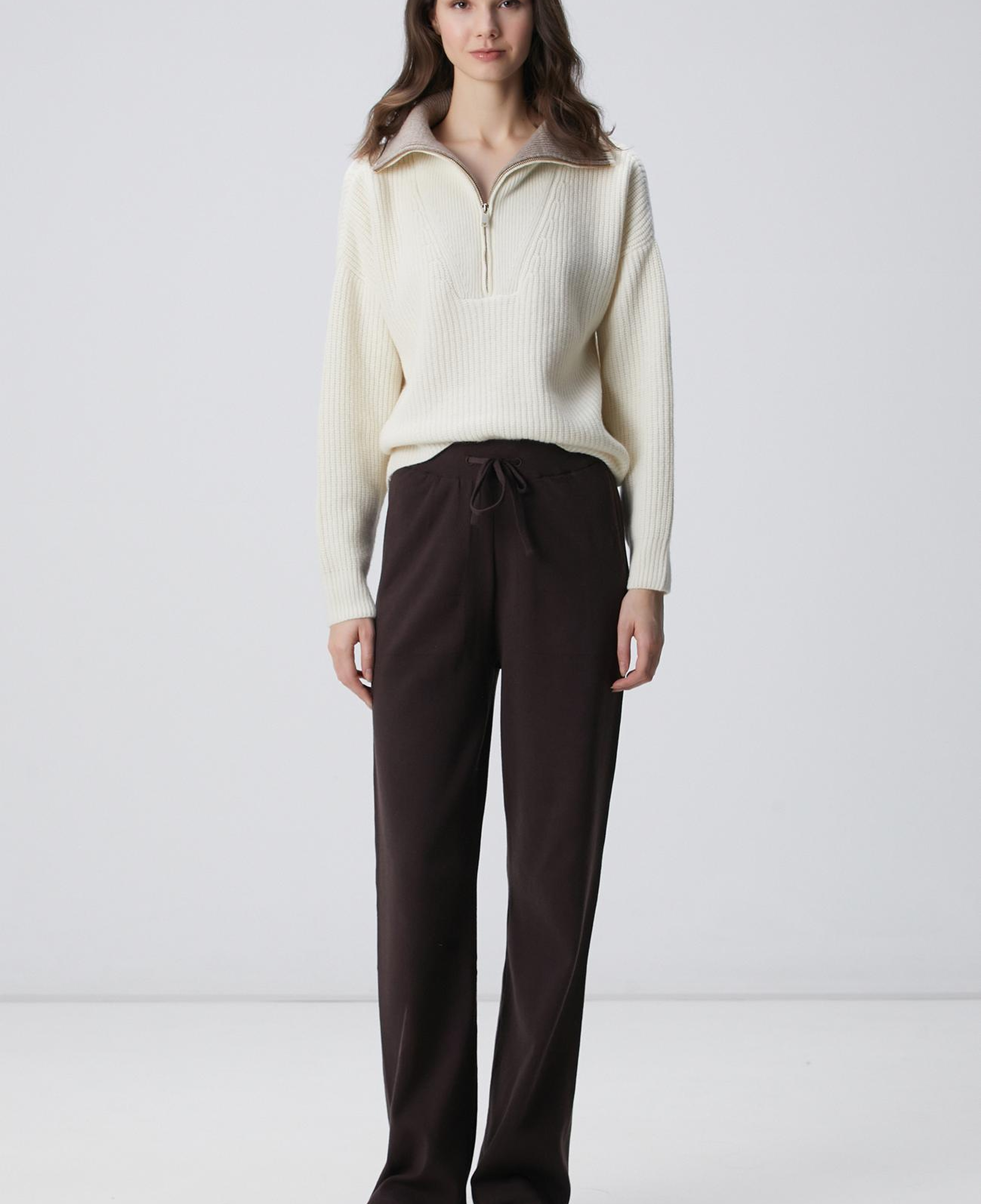 Network Kadın Acı Kahve Triko Eşofman Altı