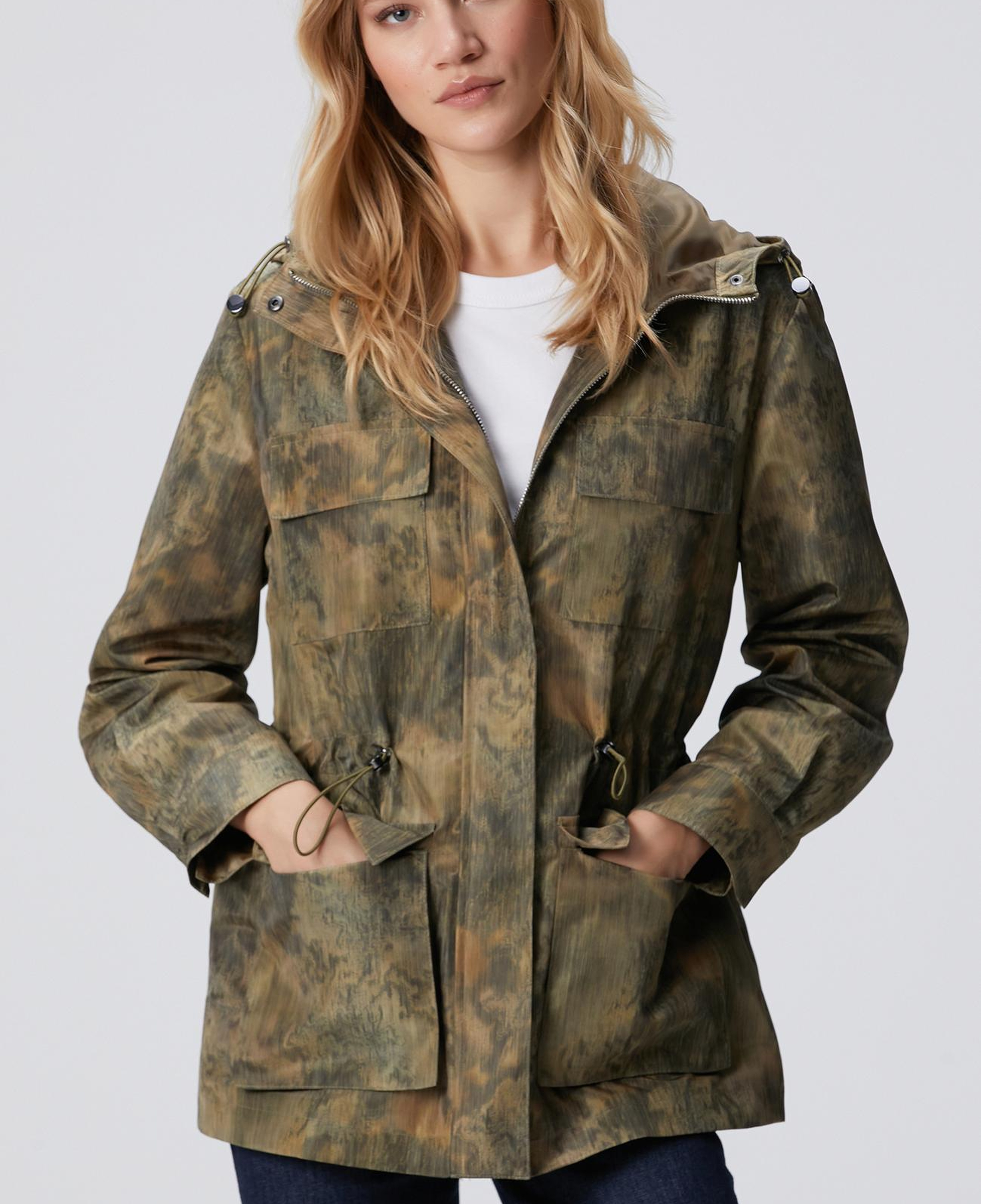 Network Kadın N-Tech Haki Desenli Mont